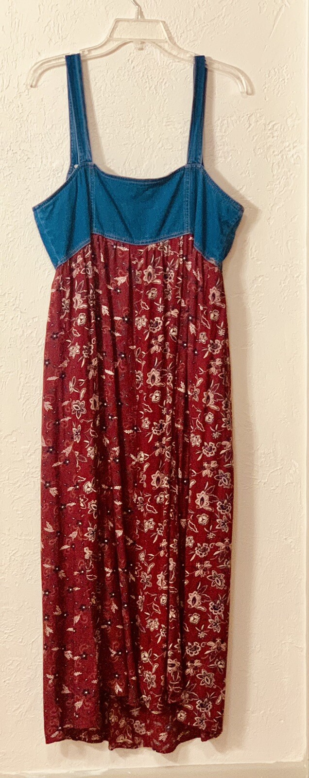 Vintage CL Carole Little Sport Maxi Jumper Dress With Suspenders Size 14
