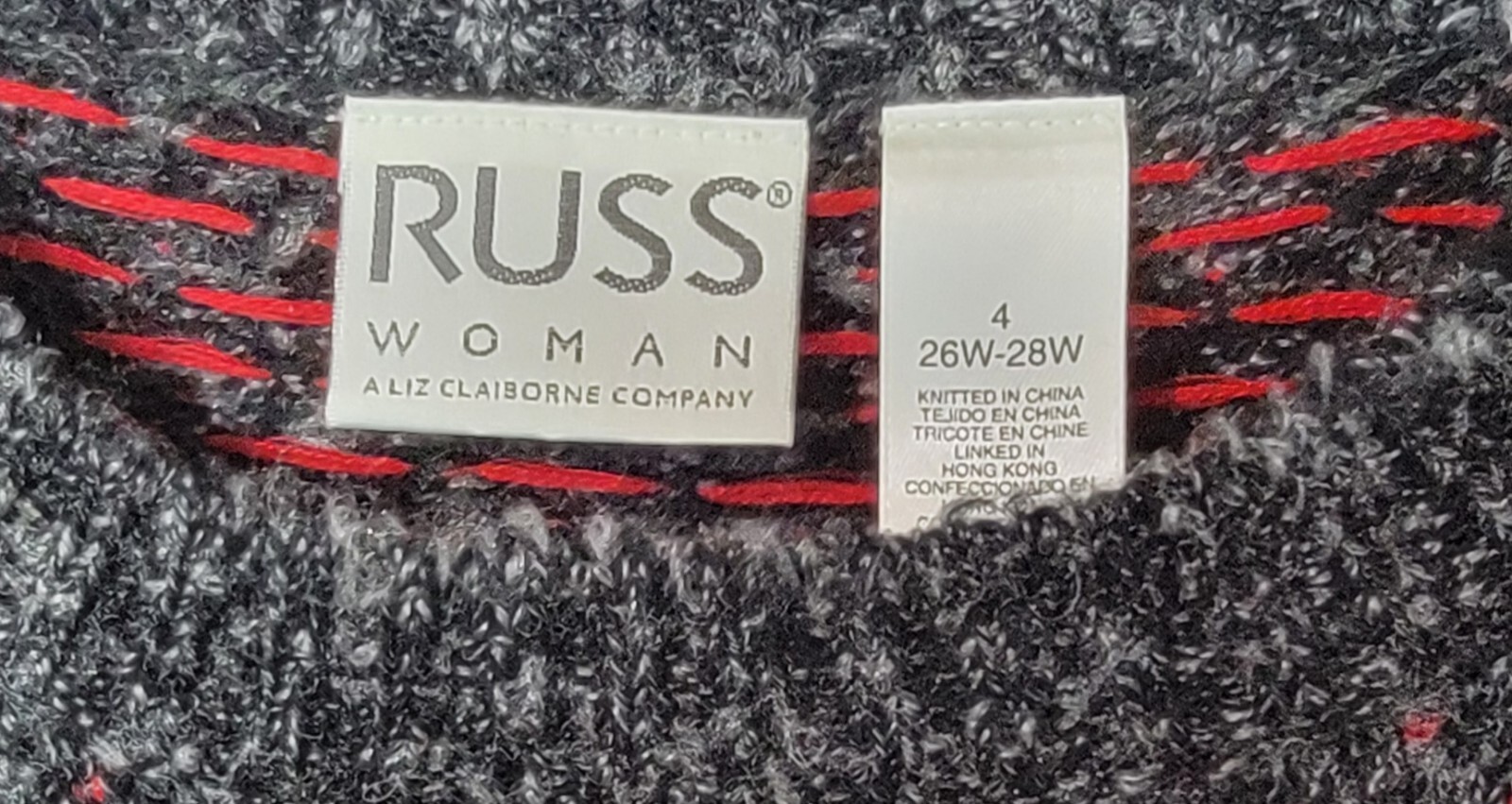 Vintage RUSS LIZ CLAIBORNE Woman’s HOLIDAY REINDEER Sweater SIZE 26W-28W