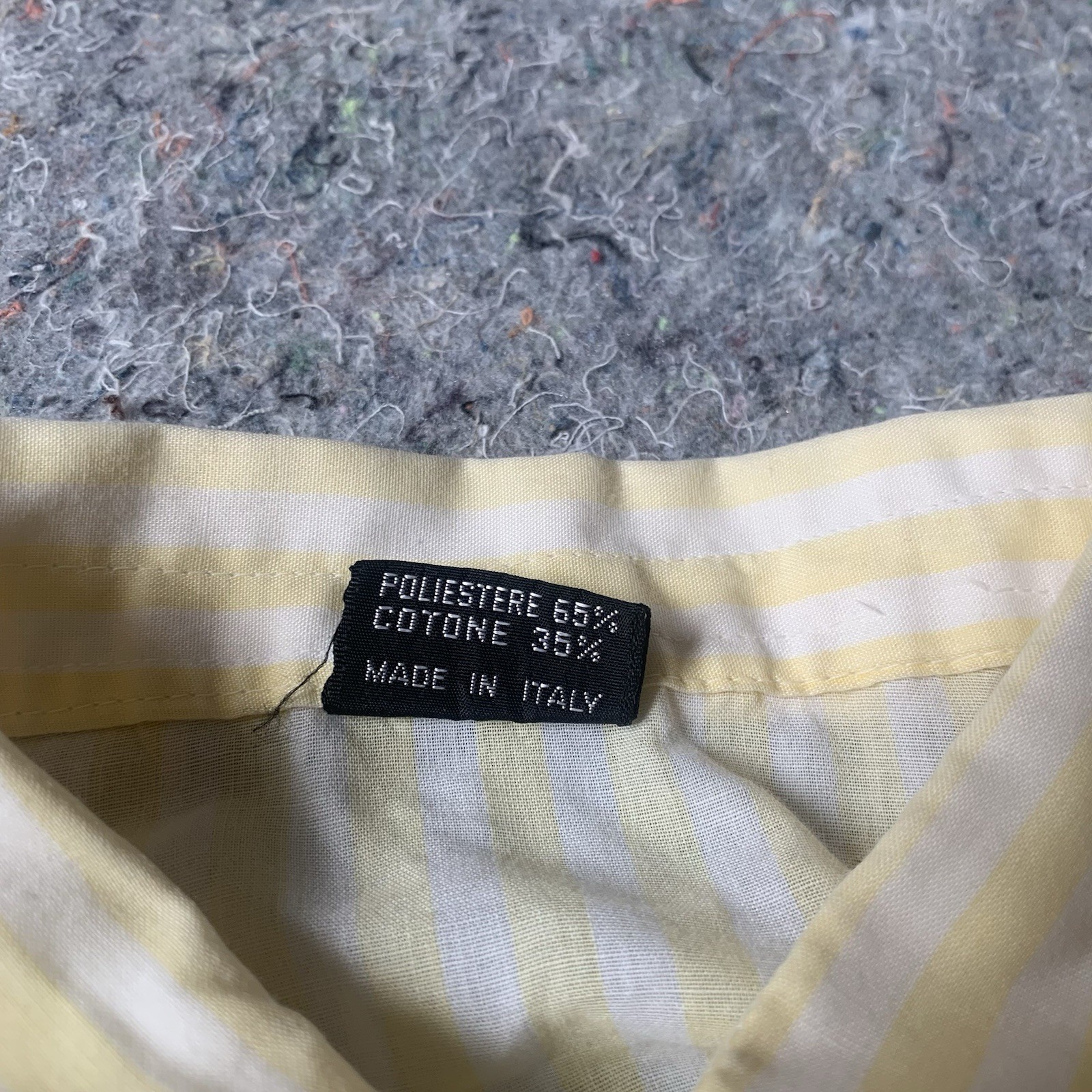Vintage late 70s early 80s soft lightweight yellow white striped layering top