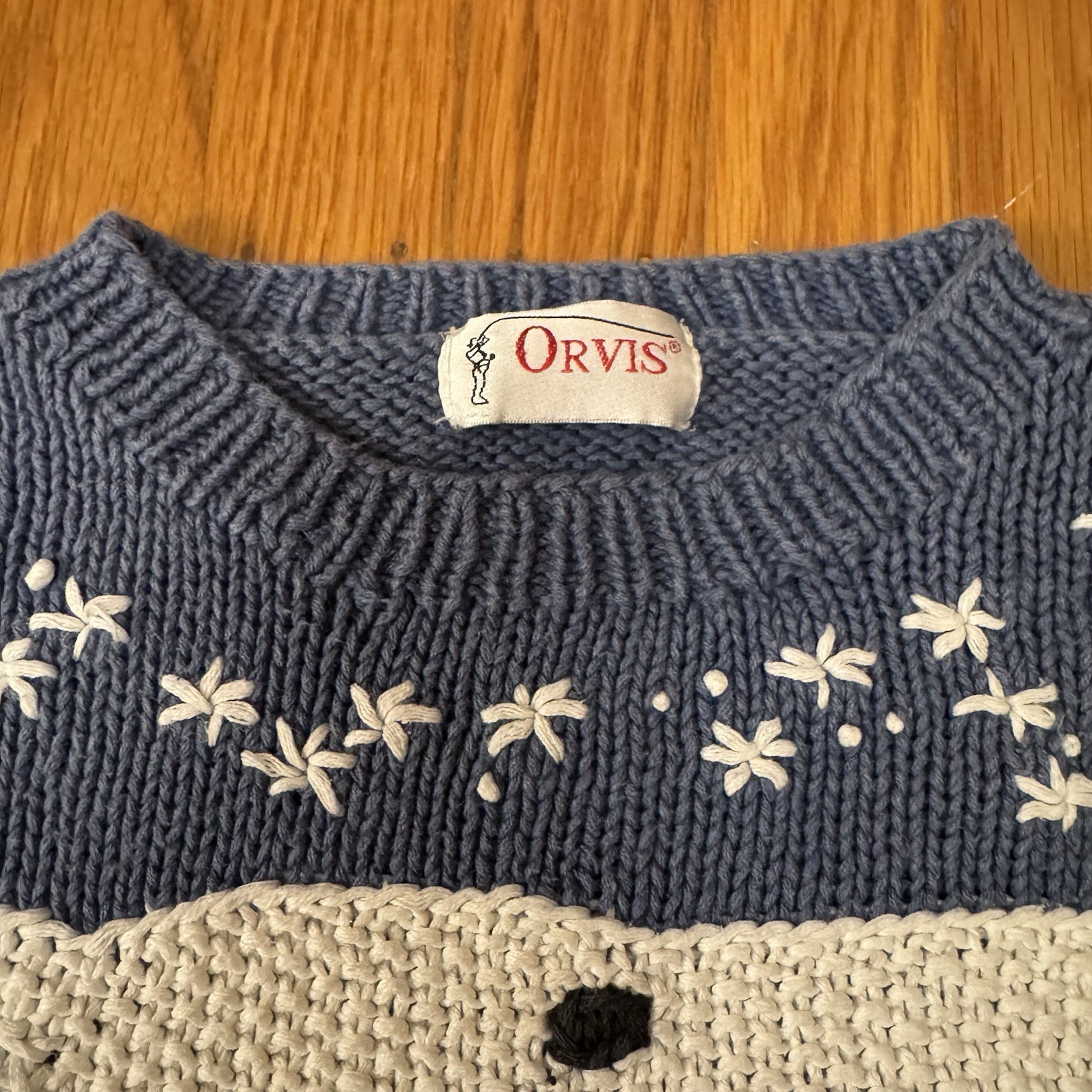 Vintage 90s Orvis 3D Knit Christmas Holiday Polar Bear Sweater Women’s Large