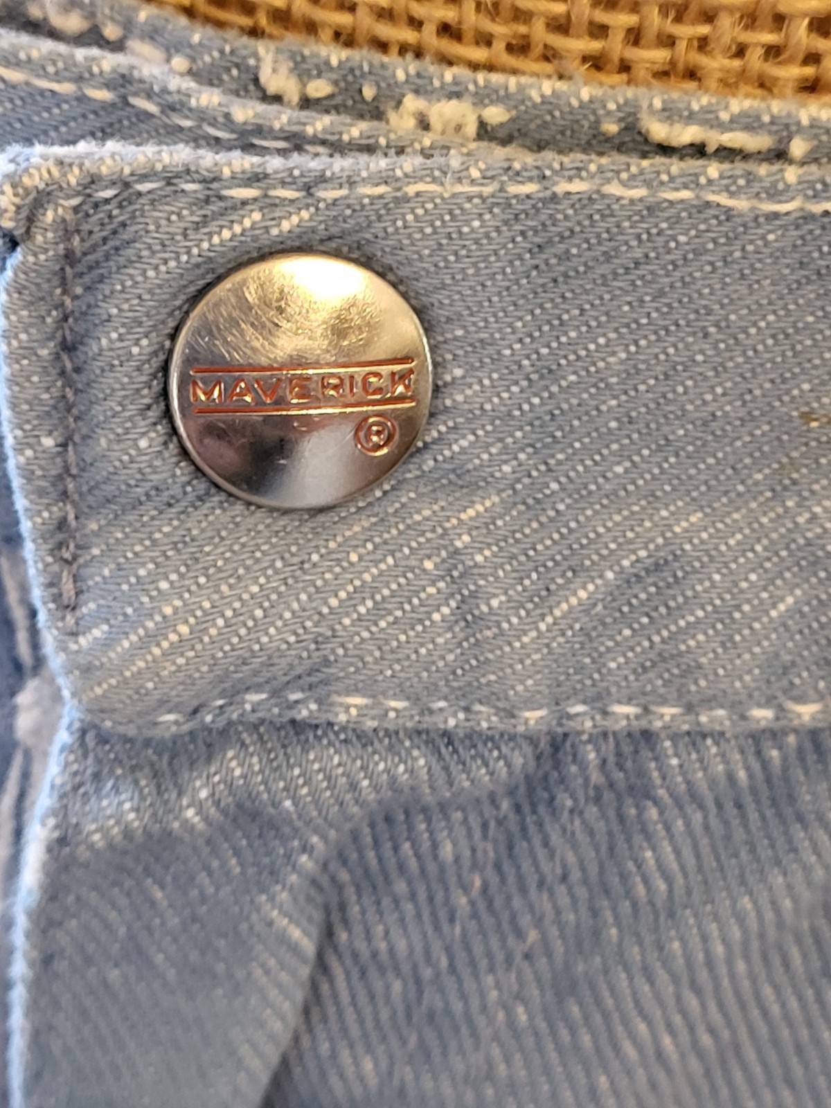 Vintage 70s Maverick Misses 13/14 Slim (Size4) Blue Cut Off Shorts
