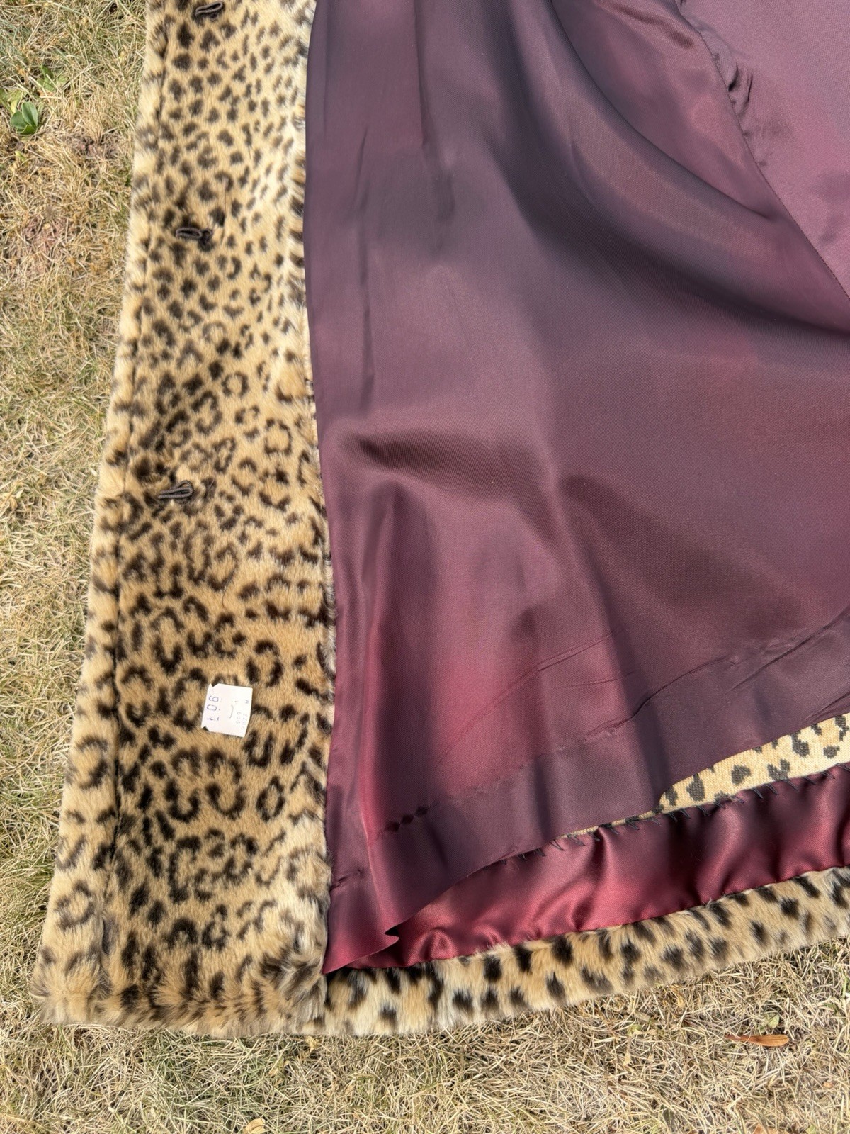 Vintage FAUX LEOPARD FUR Coat Teddy Bear Jacket 1980s 1990s M Donnybrook Short