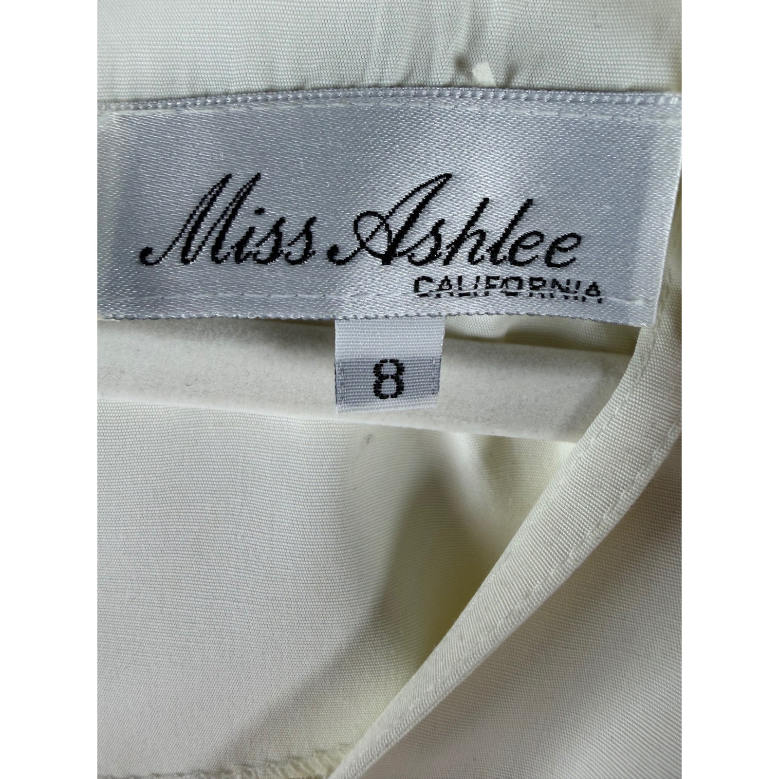 Miss Ashlee California Vintage Cream Soutache Embroidered Midi Dress Size 8