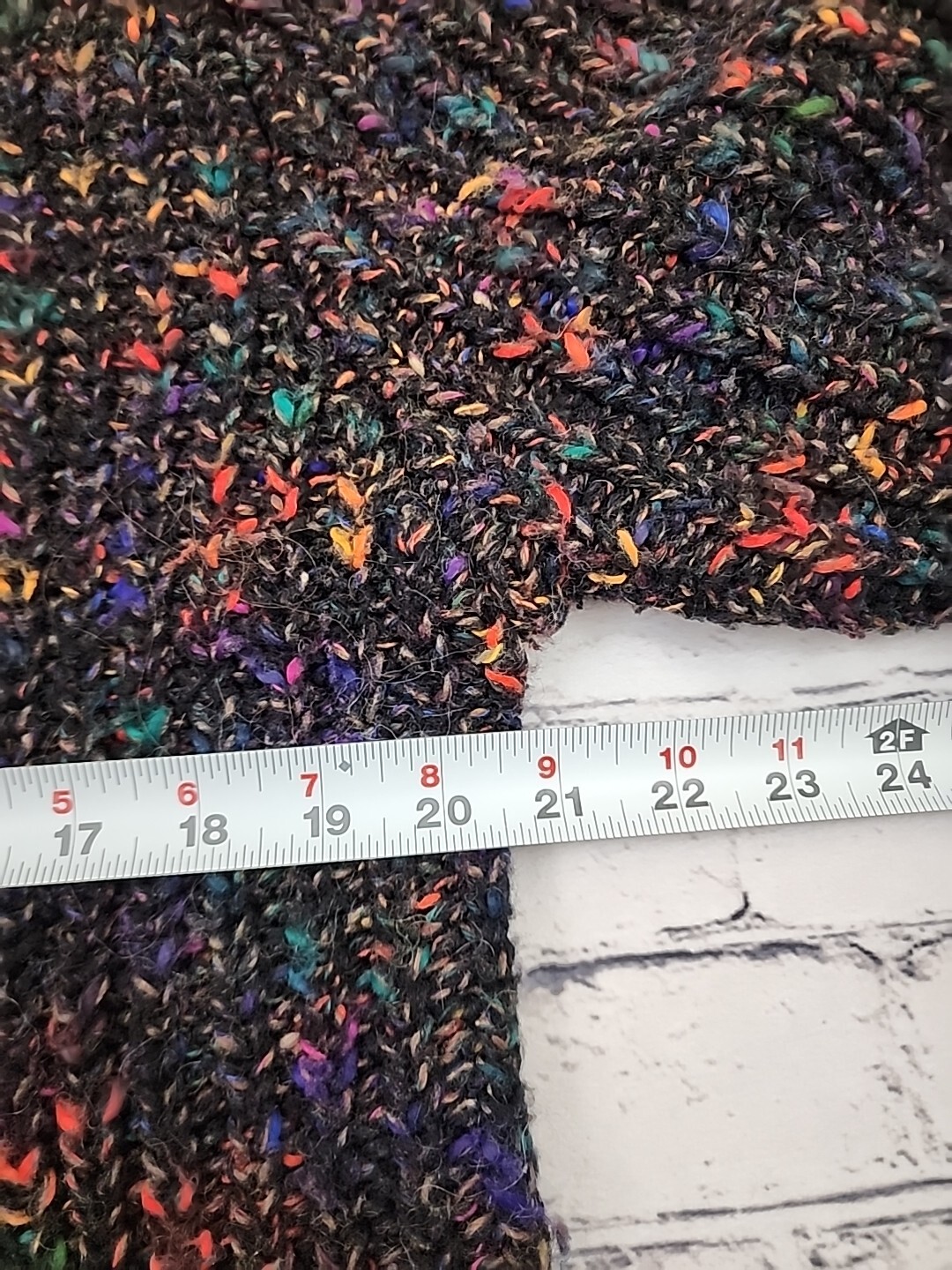 Vintage Open Front Bramble Lane Cardigan Womens S Speckled Wool Blend Granny