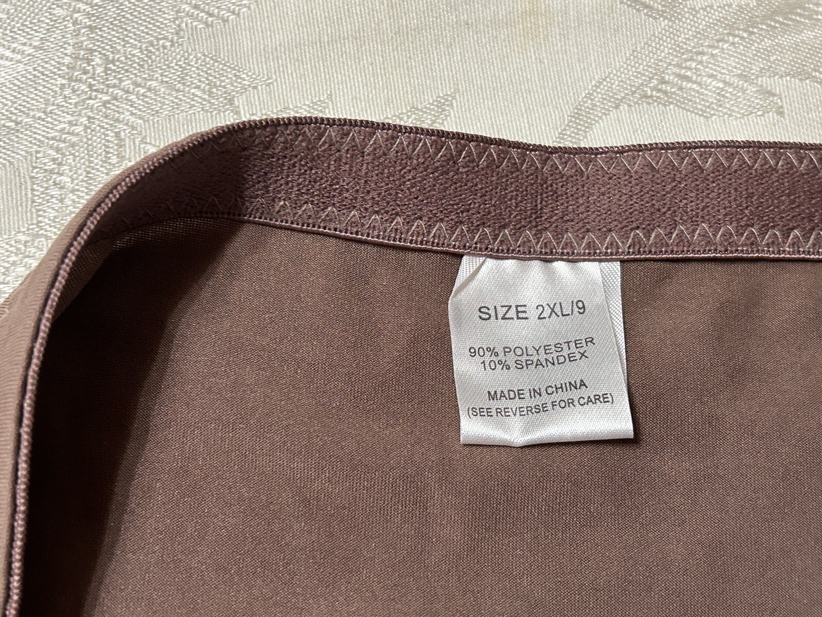 Vtg INTIMATES 3042 Polyester Lace Inserts Hi-Cut Sz 9/2XL Brown Panties #71