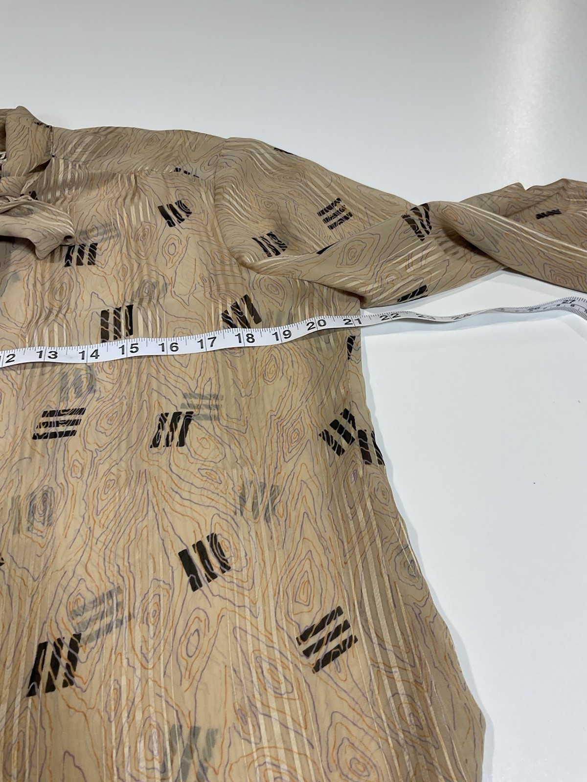 Vintage Posh by Jay Anderson Sheer Button Up Blouse Sz M/L Office Core 70s 80s