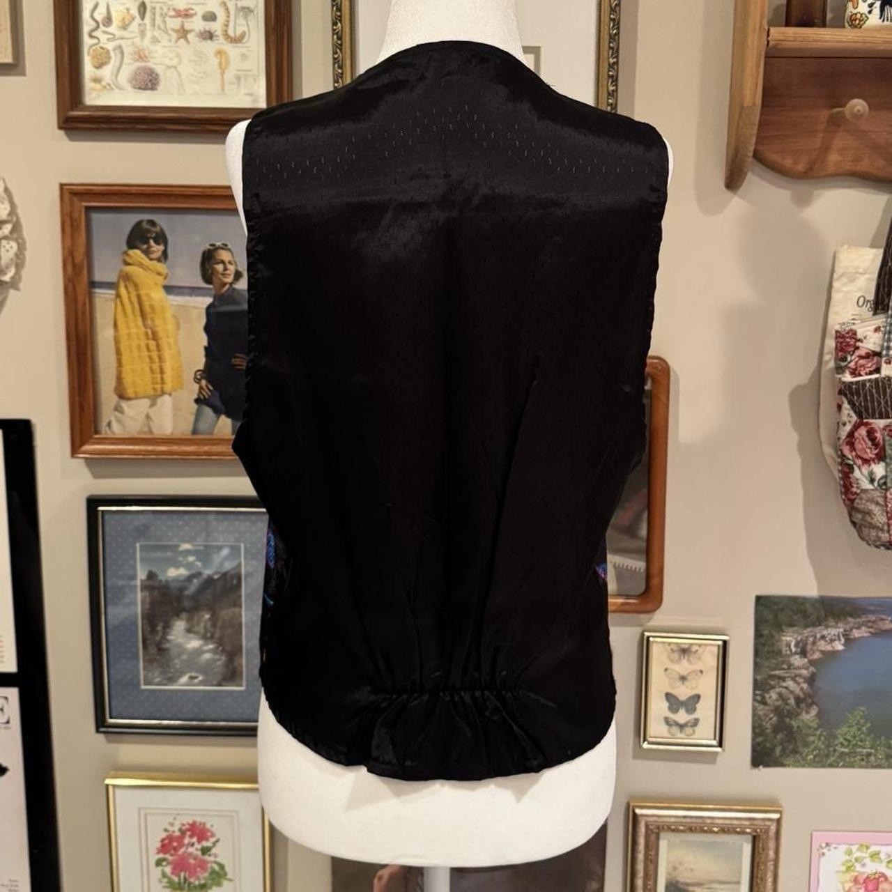 Vintage 80s/90s Unique Formalwear Vest With Unique Tropical Fish Pattern Size S