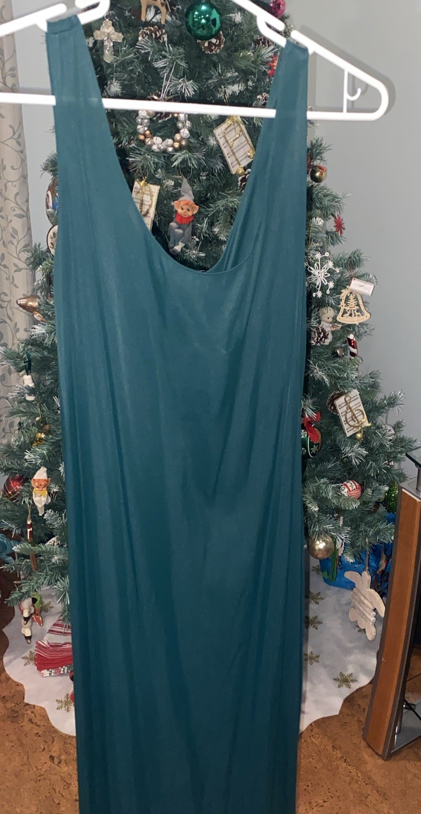 Green All That Jazz emerald jade Sheer Lace floor Fit&Flare+slip 7/8 whimsigoth