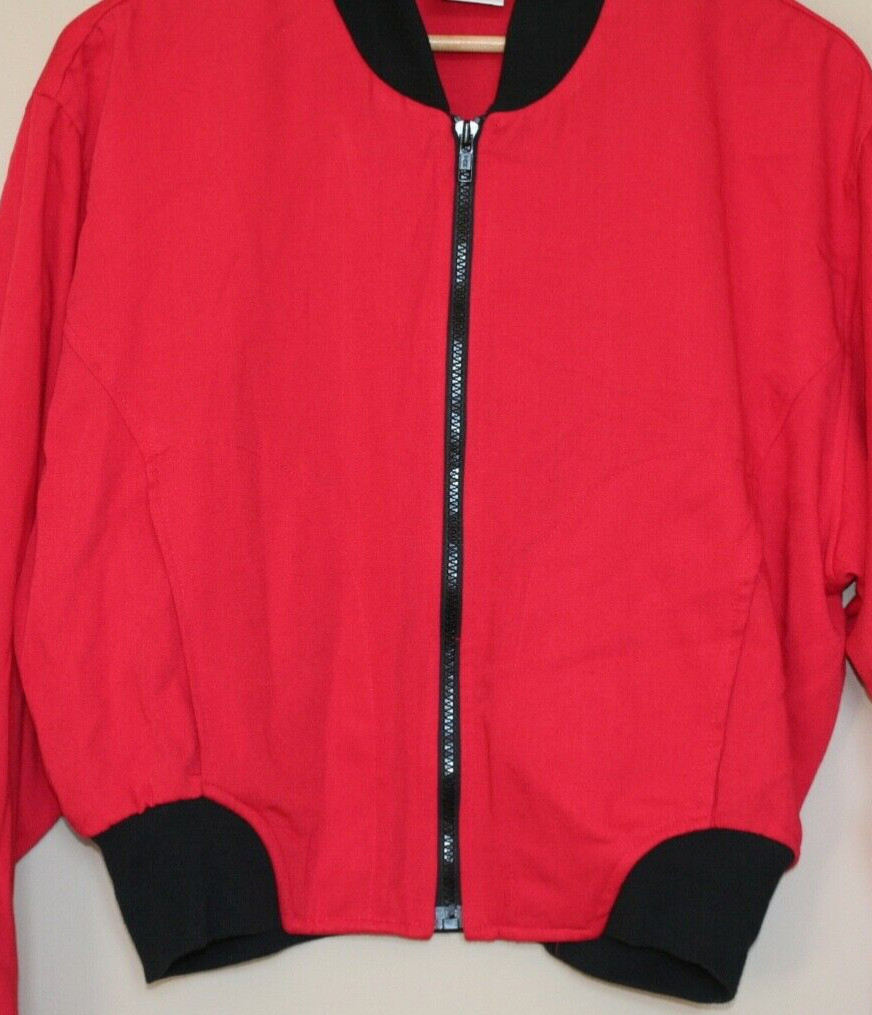 Vintage Jacket Bomber Eber Lightweight Zip Womens Size Medium 8 10 80s 90s