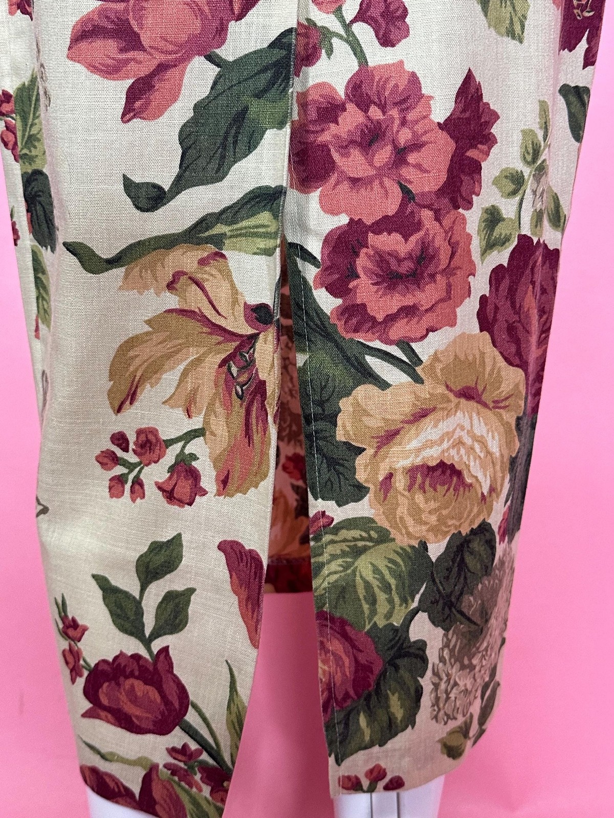 1990s RAMPAGE Floral Printed CABBAGE ROSE Print Bouquet Wiggle Maxi Dress. Small