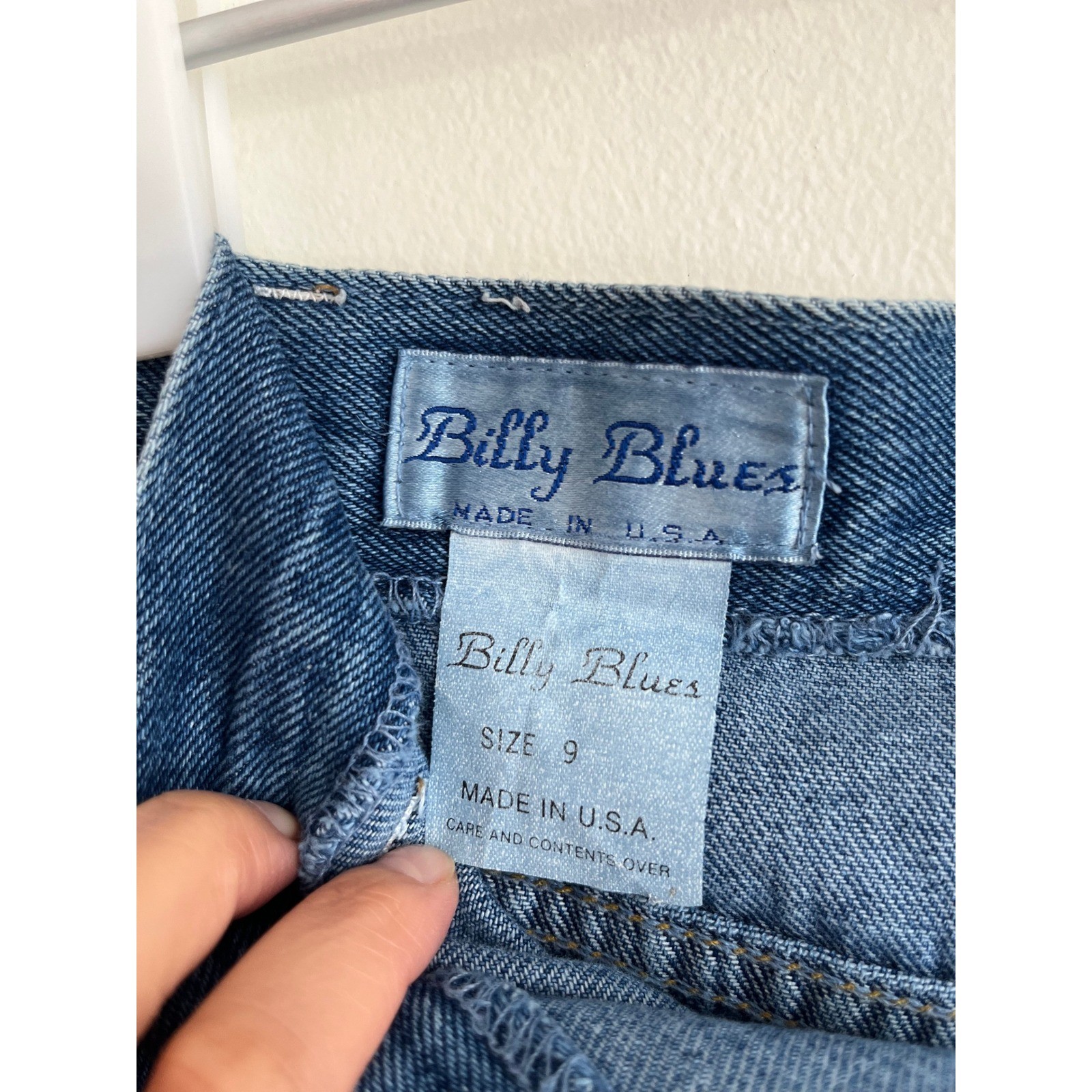VTG Billy Blues Denim Maxi Skirt Column High Waisted Made in USA 90s Y2K Phoebe