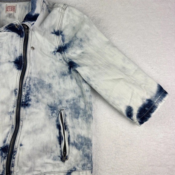 Retro Canyon River Blues Jacket Womens Size XL Stone Wash Casual Denim
