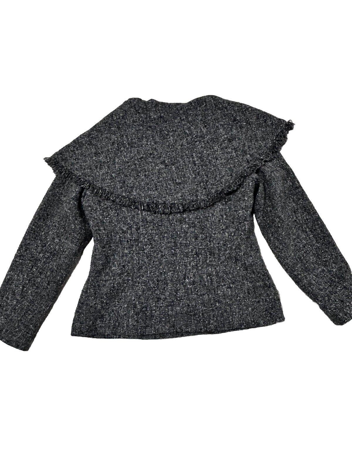 VTG Newport News Styleworks Women’s Winter Gray Blazer Sz 8 Shawl Fringe