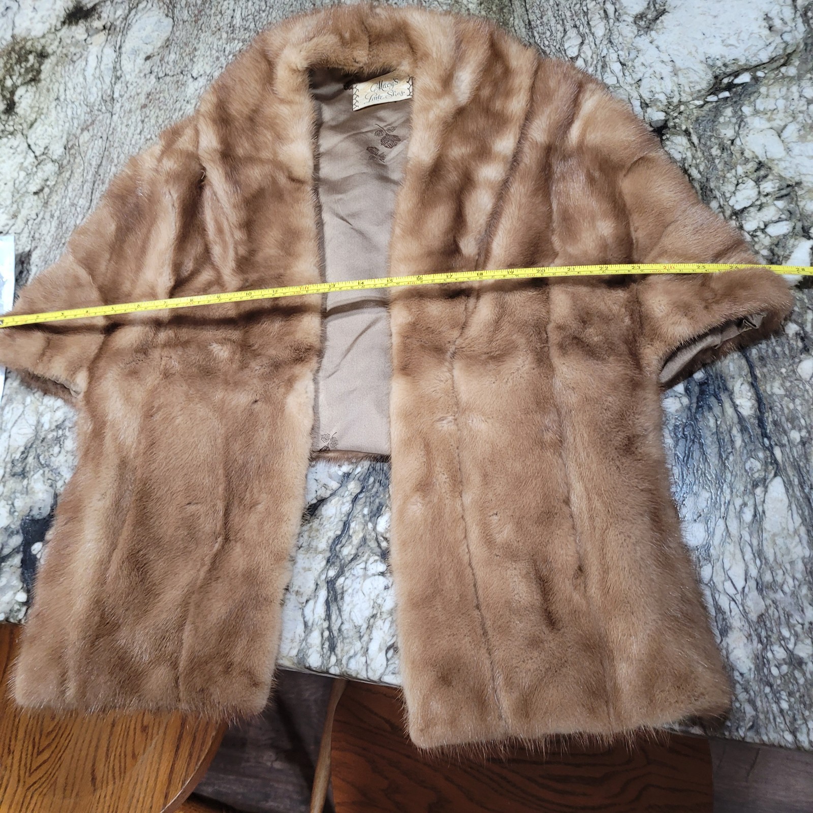 Vintage Mink Stole Cape 1950s 2 Pocket Macy Little Shop