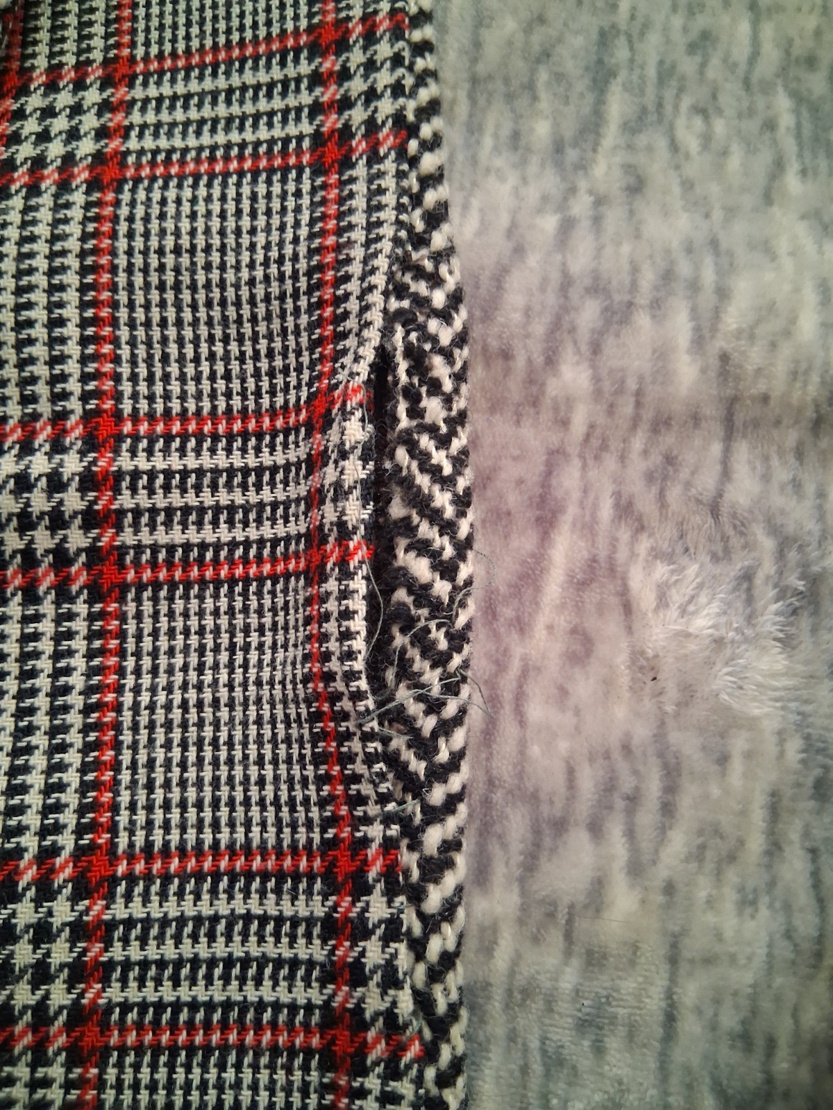 Vintage Plaid Tweed/Wool Dress 60s/70s American Couture Belted w/ Matching Scarf