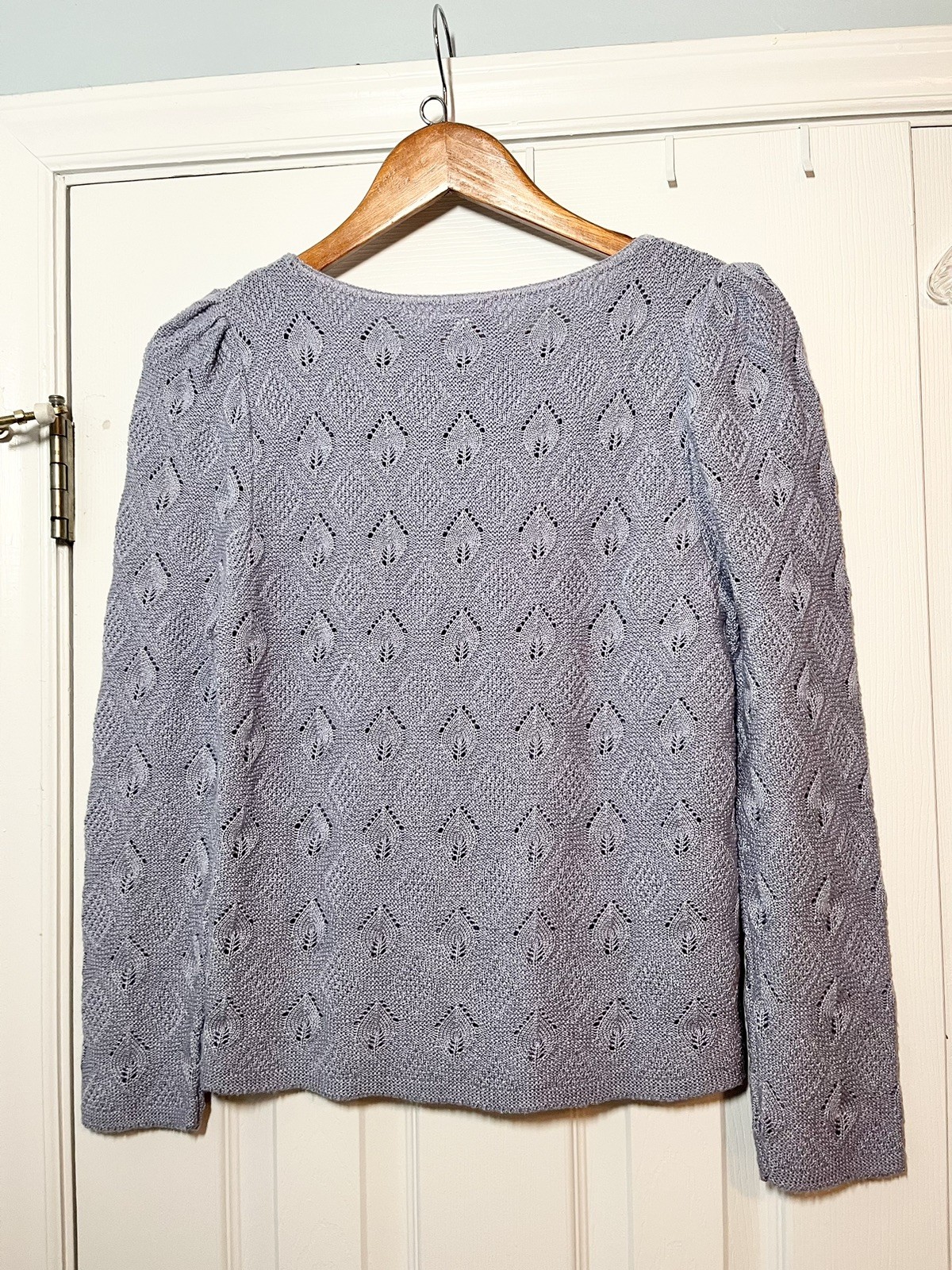 Vintage Evanna New York Knit Suit sweater skirt set Purple Small 6 Dainty Old $