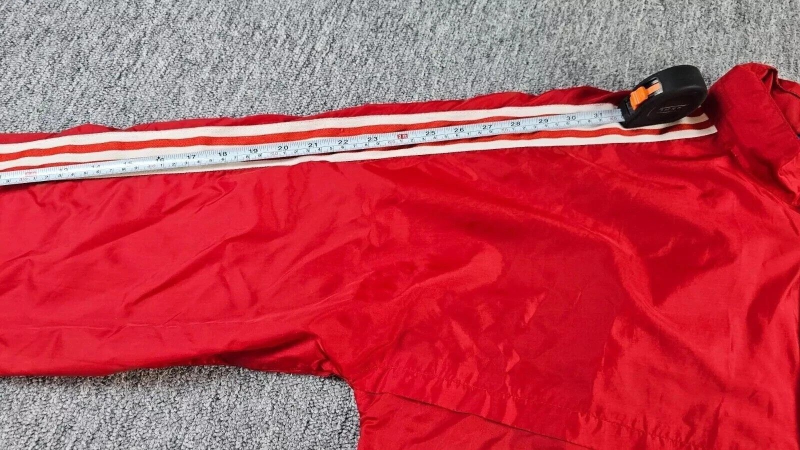Vintage 80s Adidas Windbreaker Jacket Men’s L Red Nylon Trefoil Logo Retro Zip