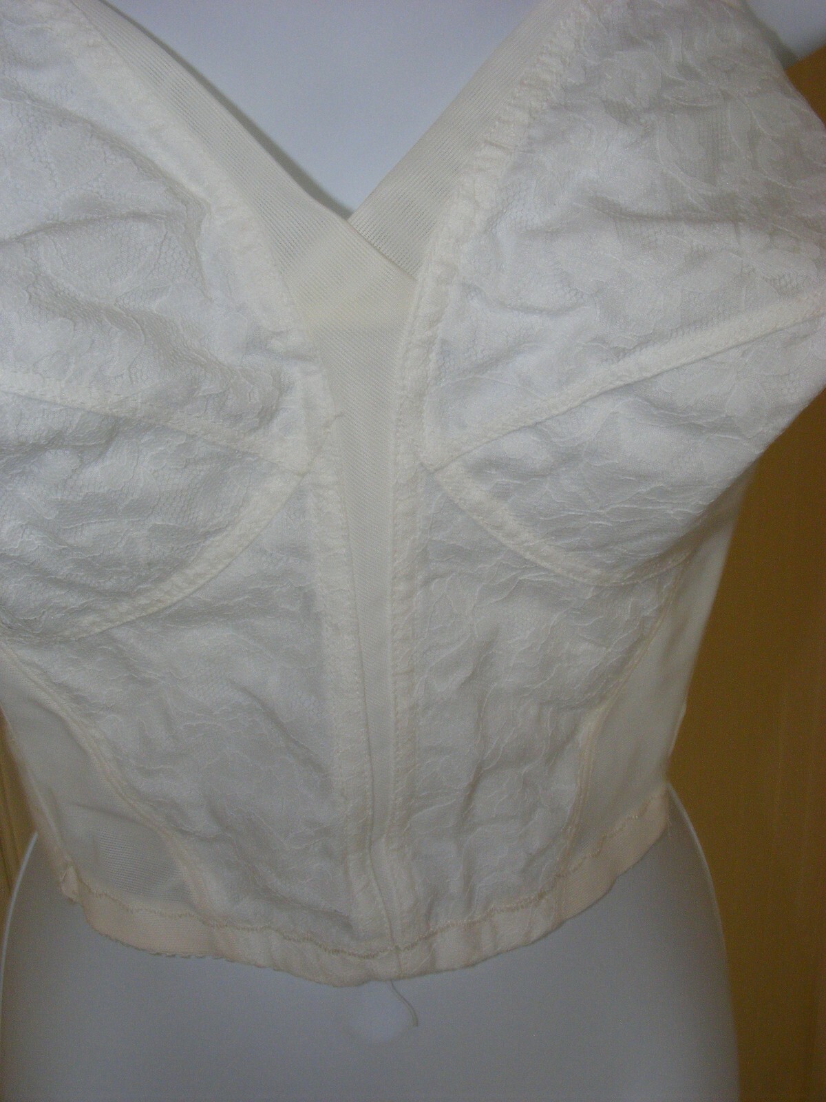 60S LONG LINE BRA PLAYTEX 36B #259 LIVING STRETCH BRA DEADSTOCK IN BOX LACE CUPS