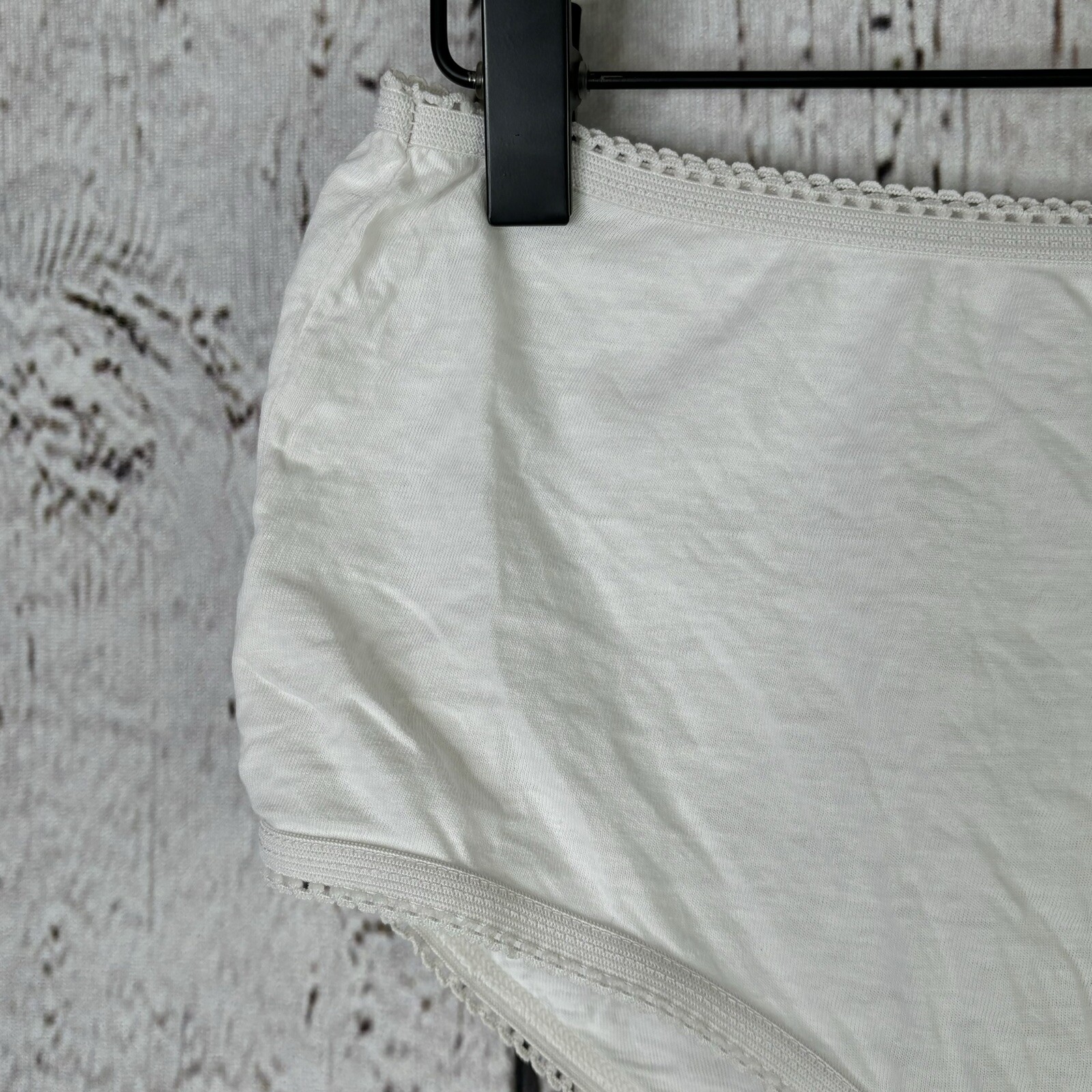 Vintage Cotton Panties Briefs Unknown Brand White Cotton Ladies Women’s Size 7
