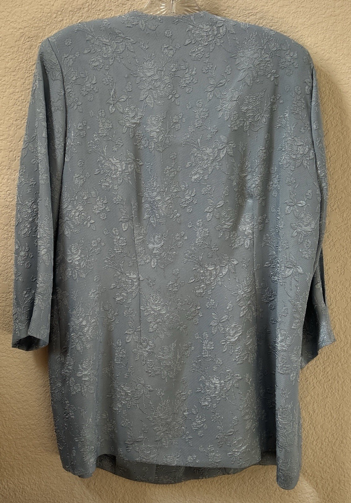 Vintage Michael Blake Dress 2 Piece Set Top Skirt Blue Wedding Formal Size 14P