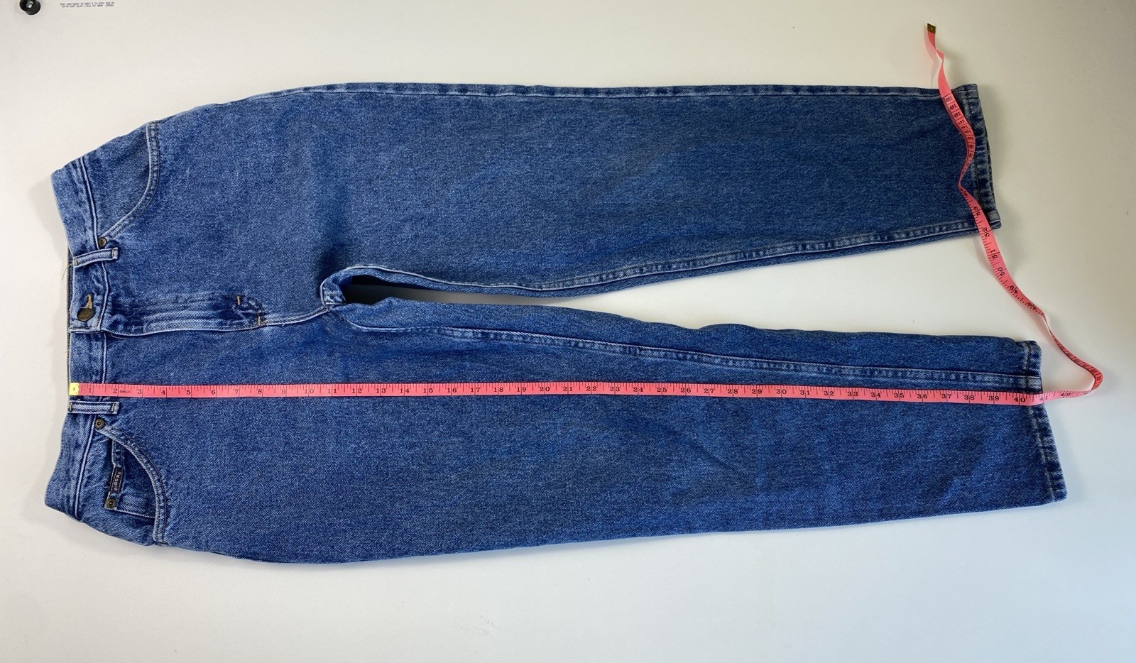 Vintage RIDERS women’s high-waisted 100% cotton blue denim jeans SIZE: 14M