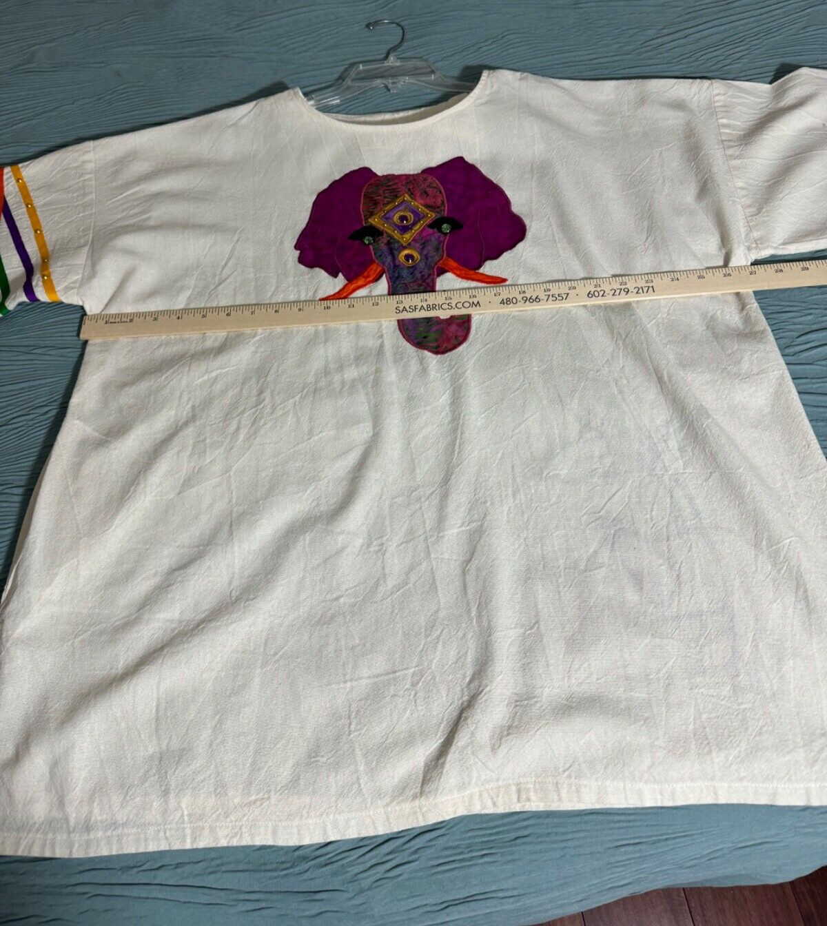 Alfredos Wife 2 Pc Set Wide Leg Bottom With Beautiful Elephant Applique