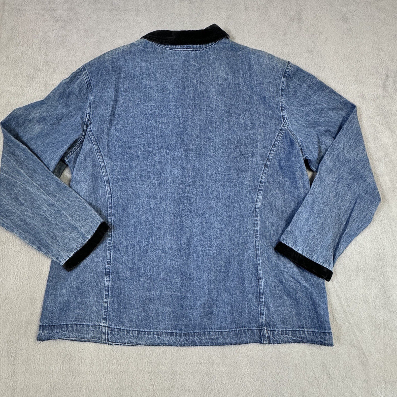 VINTAGE Stampede Denim Jacket, Button Up, USA Made, Western, Women’s Large