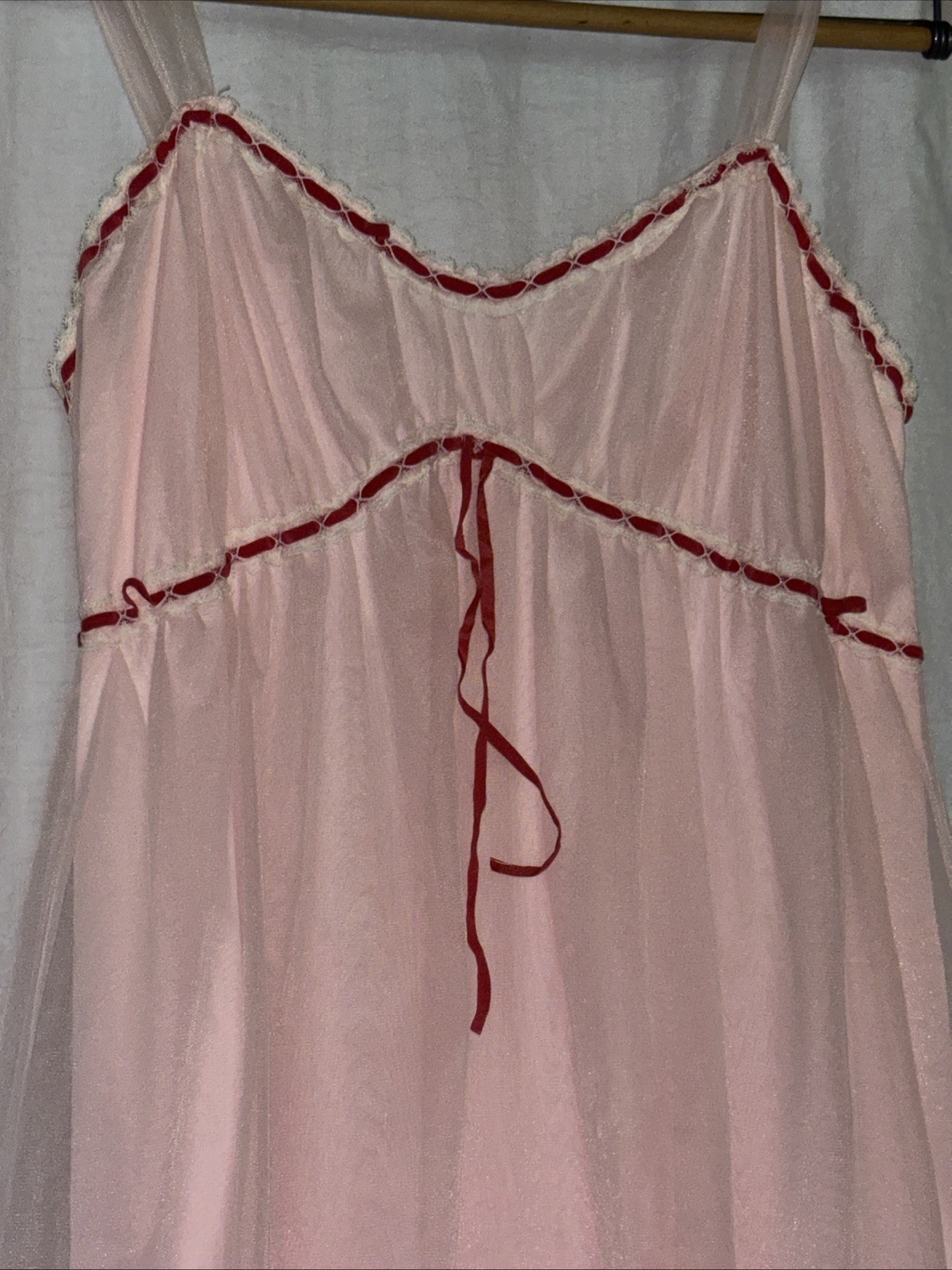 2pc Vtg LISETTE Nightgown PEIGNOIR Robe BABYDOLL Sheer Gown Al Sterling Pink 60