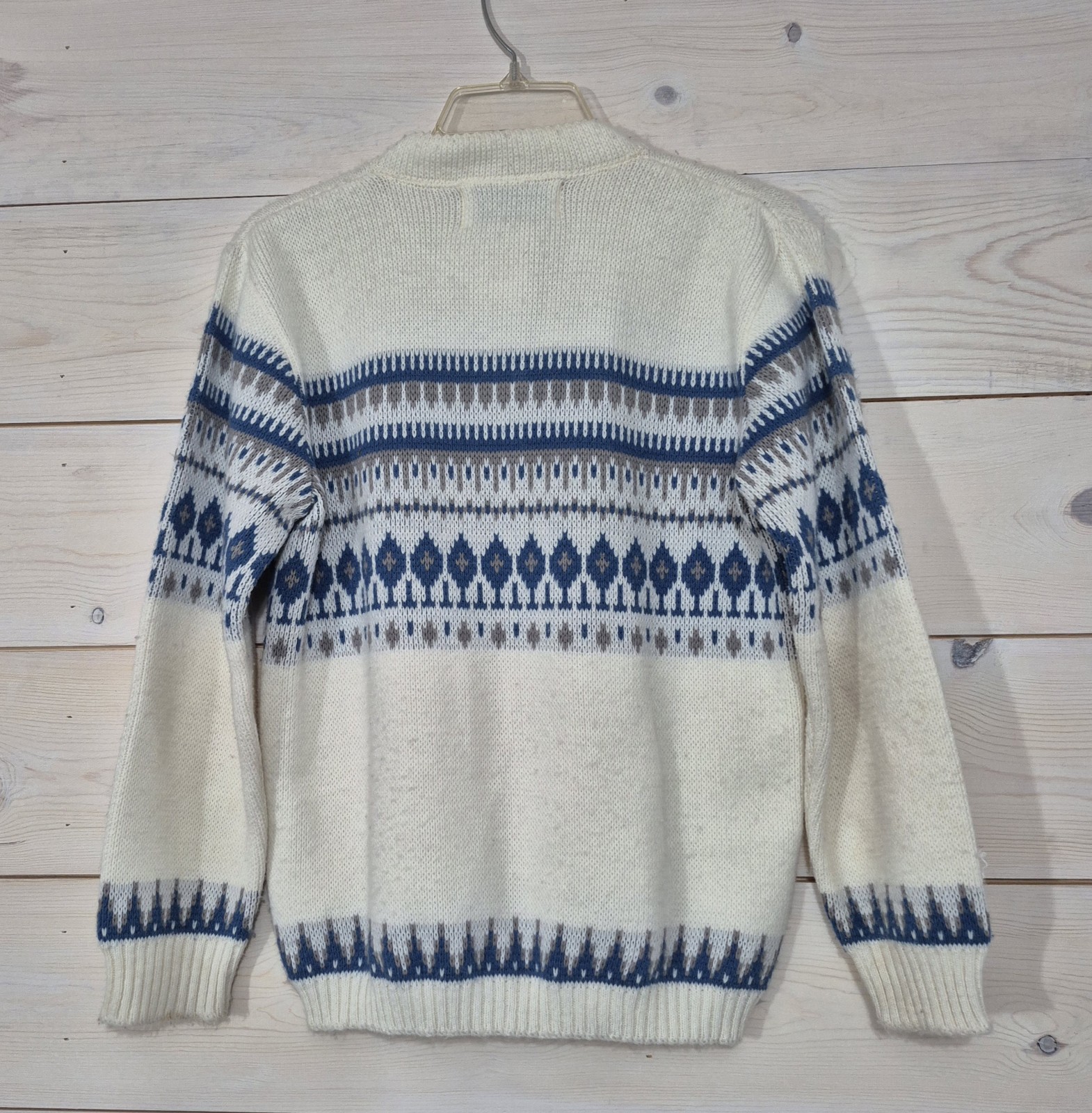 Vintage JERSILD Button Front Cardigan Sweater Nordic Fair Isle, Women’s Size 36