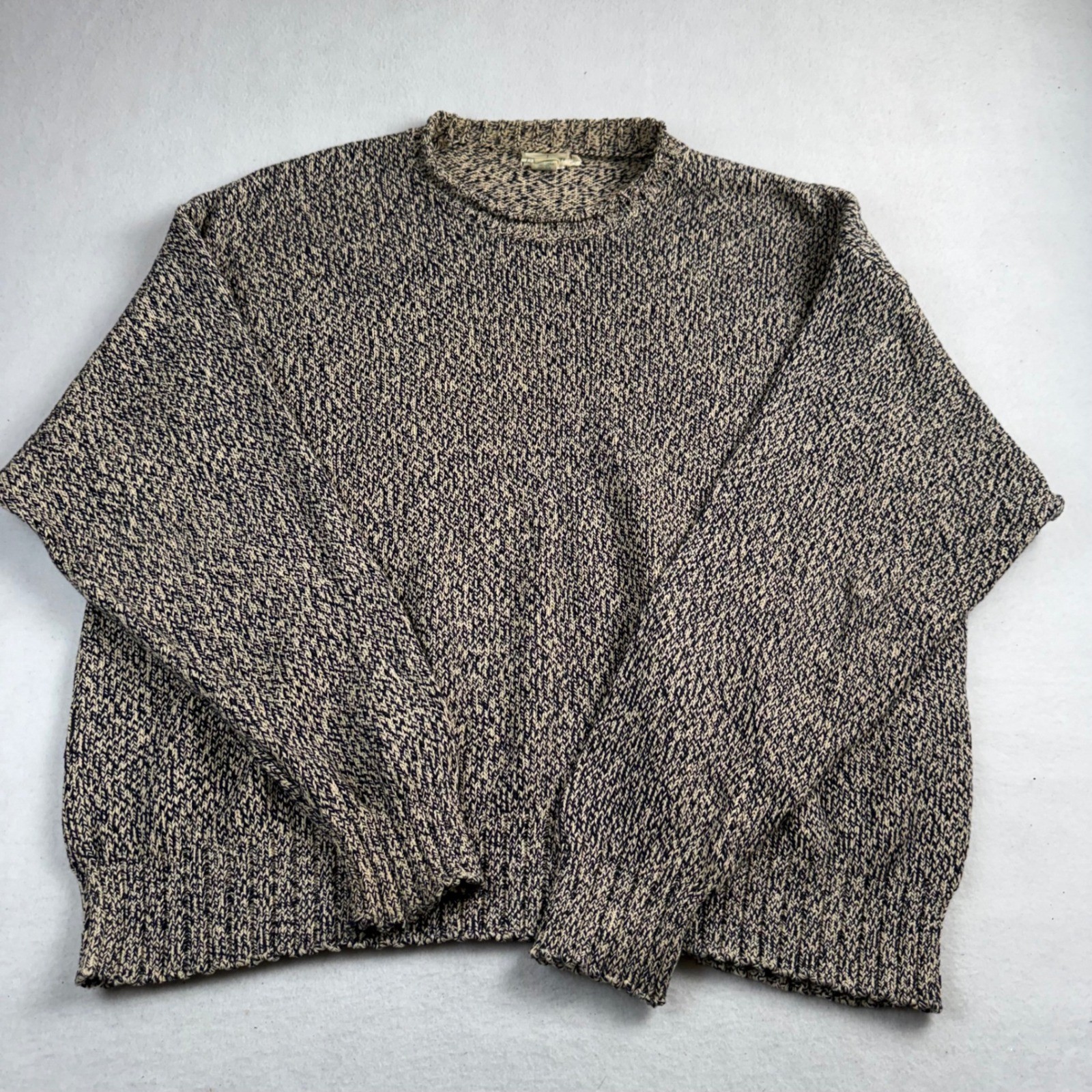 Vintage J. Crew XL Heavy Marled Cotton Crewneck Men’s Sweater Knit