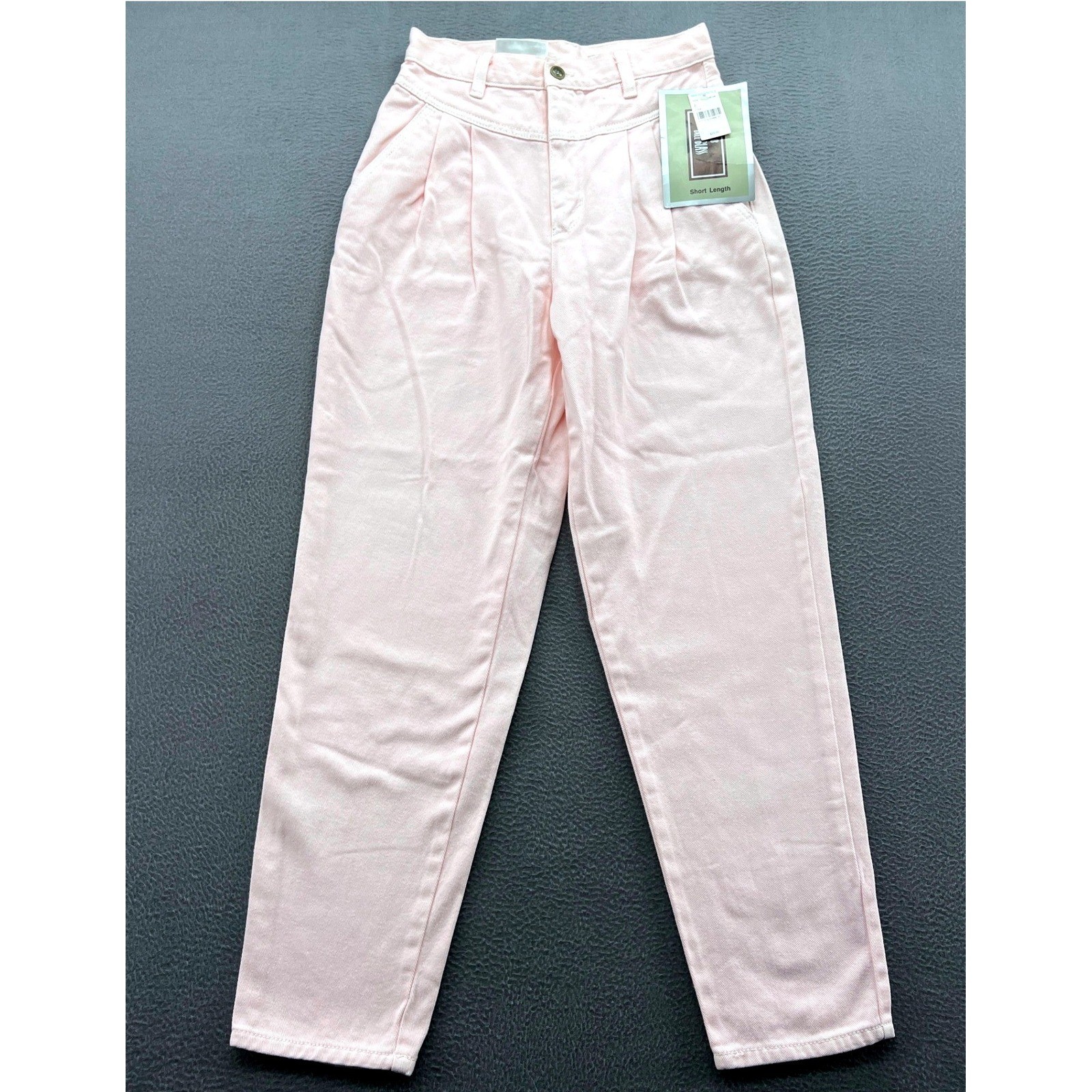 Vintage Bill Blass Pants Womens 8 High Waisted Pleated Tapered Chino Pink Short
