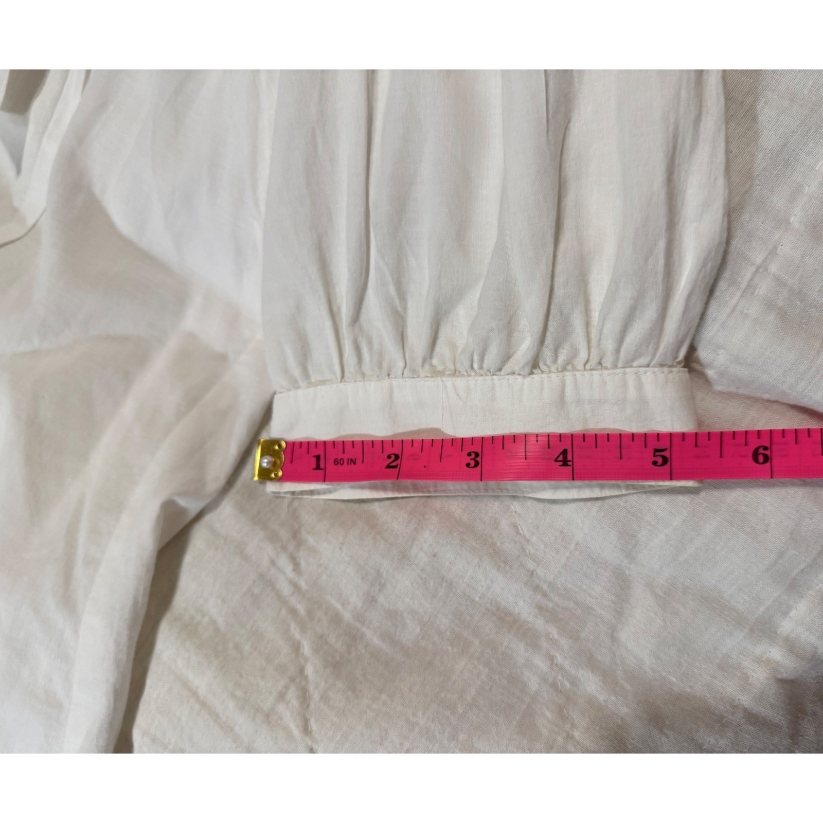Laura Ashley Vintage 80s White Peter Pan Collar Blouse Puff Sleeve Pintuck Bow