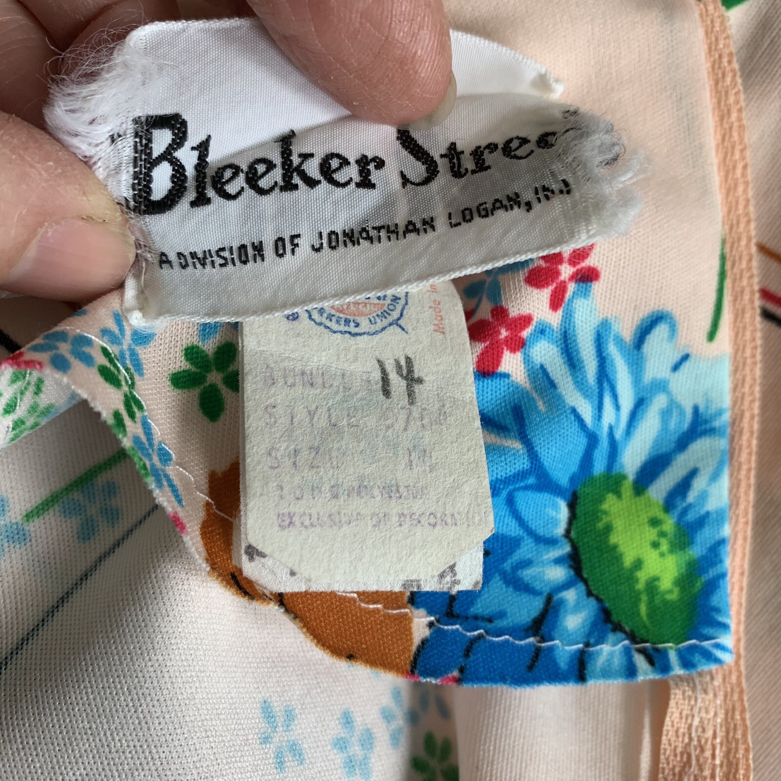 Vintage 1960s 1970s Bleeker Street Knit Jacket Matching Dress Set MOD Boho M/L