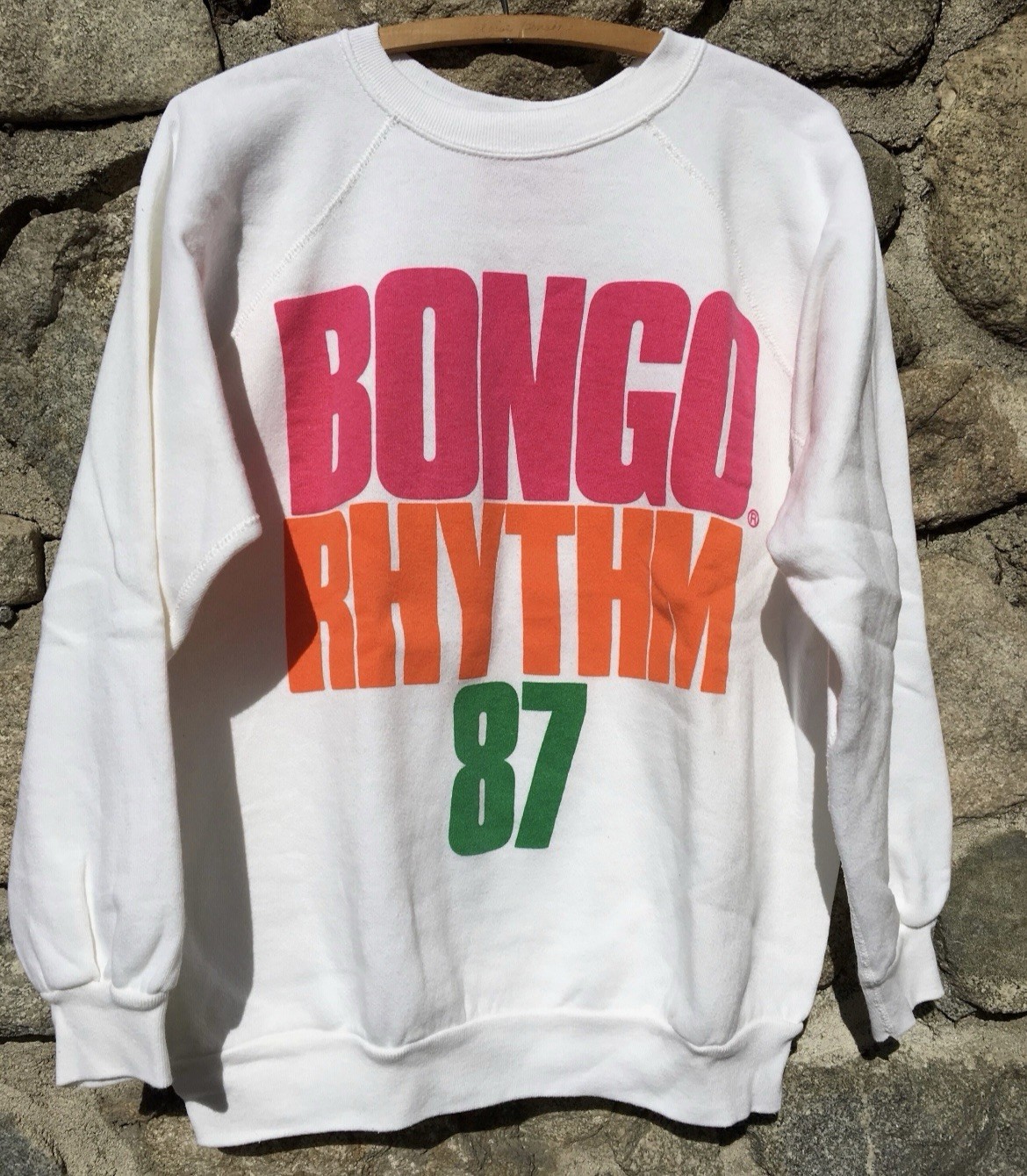 Vintage 80’s Bongo Rhythm Neon Sweatshirt XS-L