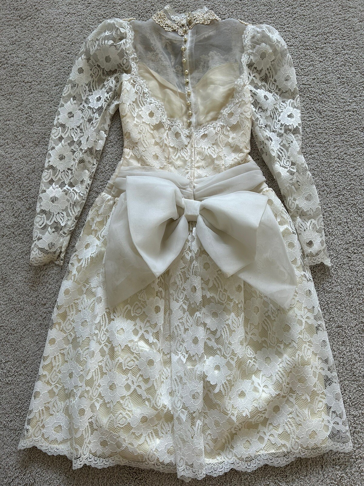 Vtg 70’s Victorian Lace Dress