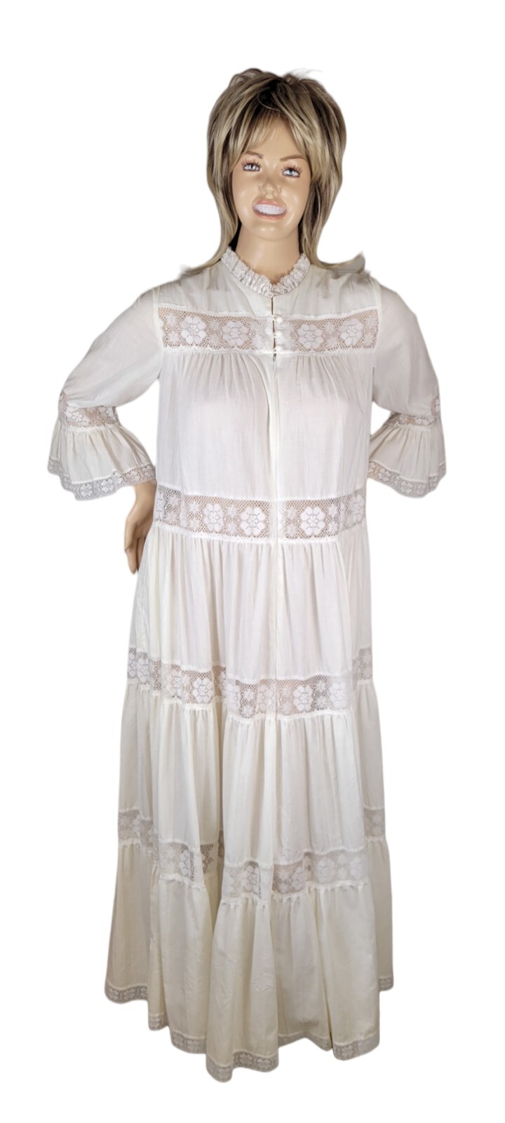 Vtg 70’s David Brown California Brownstone Studio Prairie Boho Cottagecore Dress