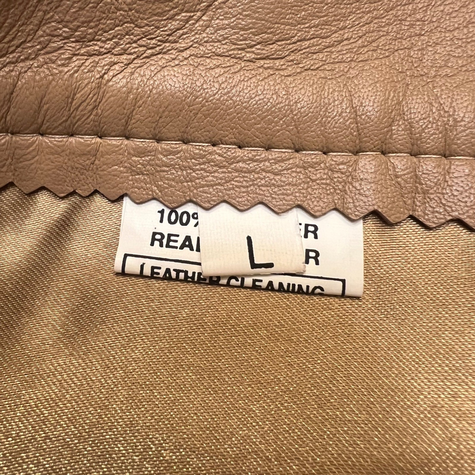Vintage Genuine Leather Pleated Suede Trim Neutral Tan Western Boho Skirt Size L