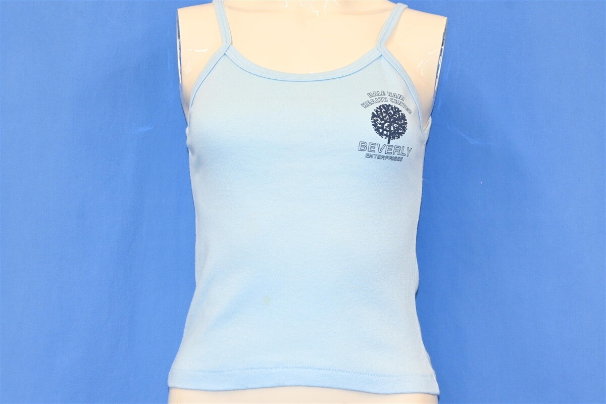 vintage 80s HALE NANI HEALTH CENTER SPAGHETTI STRAP TANK TOP t-shirt WOMEN’S XS