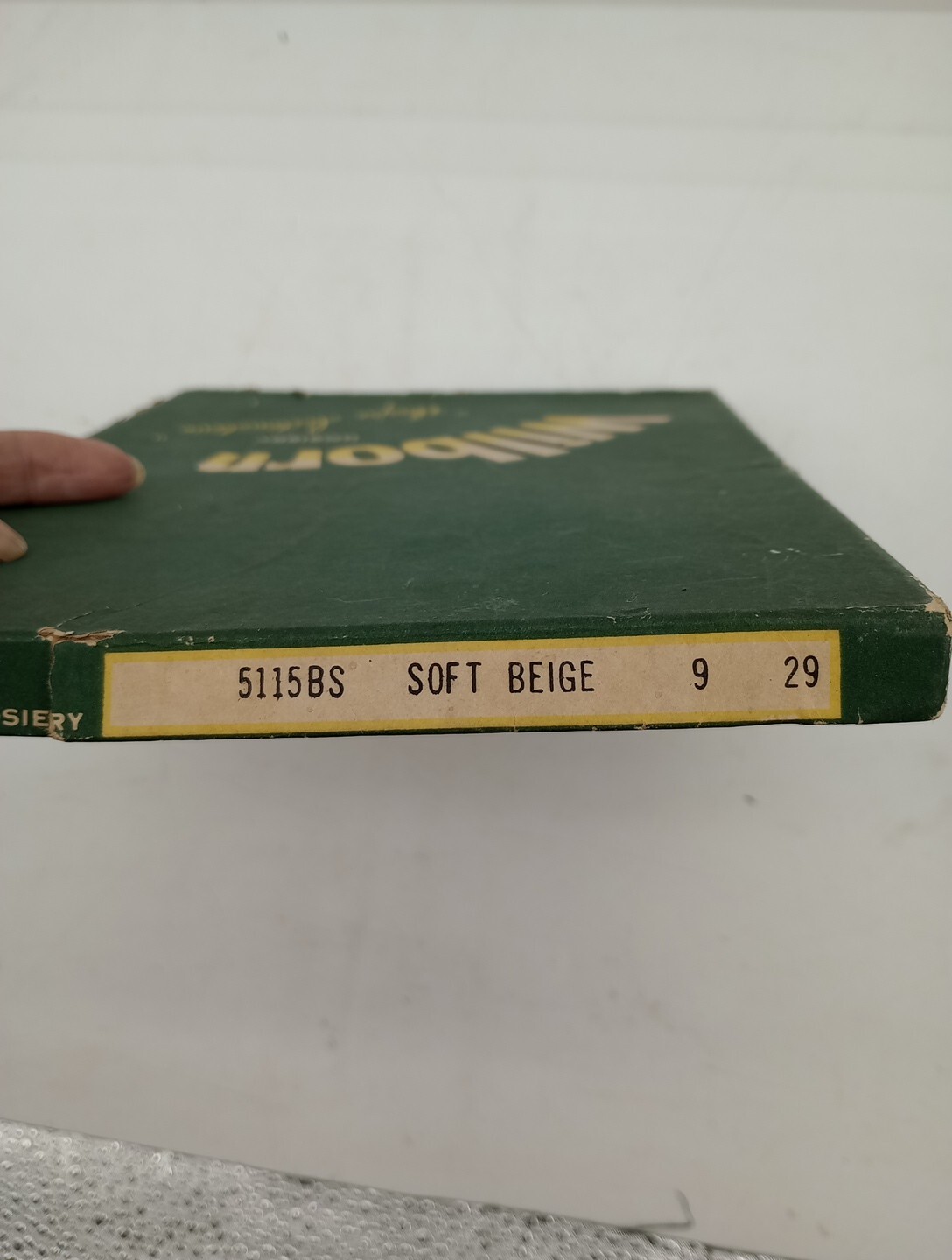 Vtg WILBORN Exquisite Hosiery Size 9 Soft Beige L29 Full Fashioned Orig Box Read