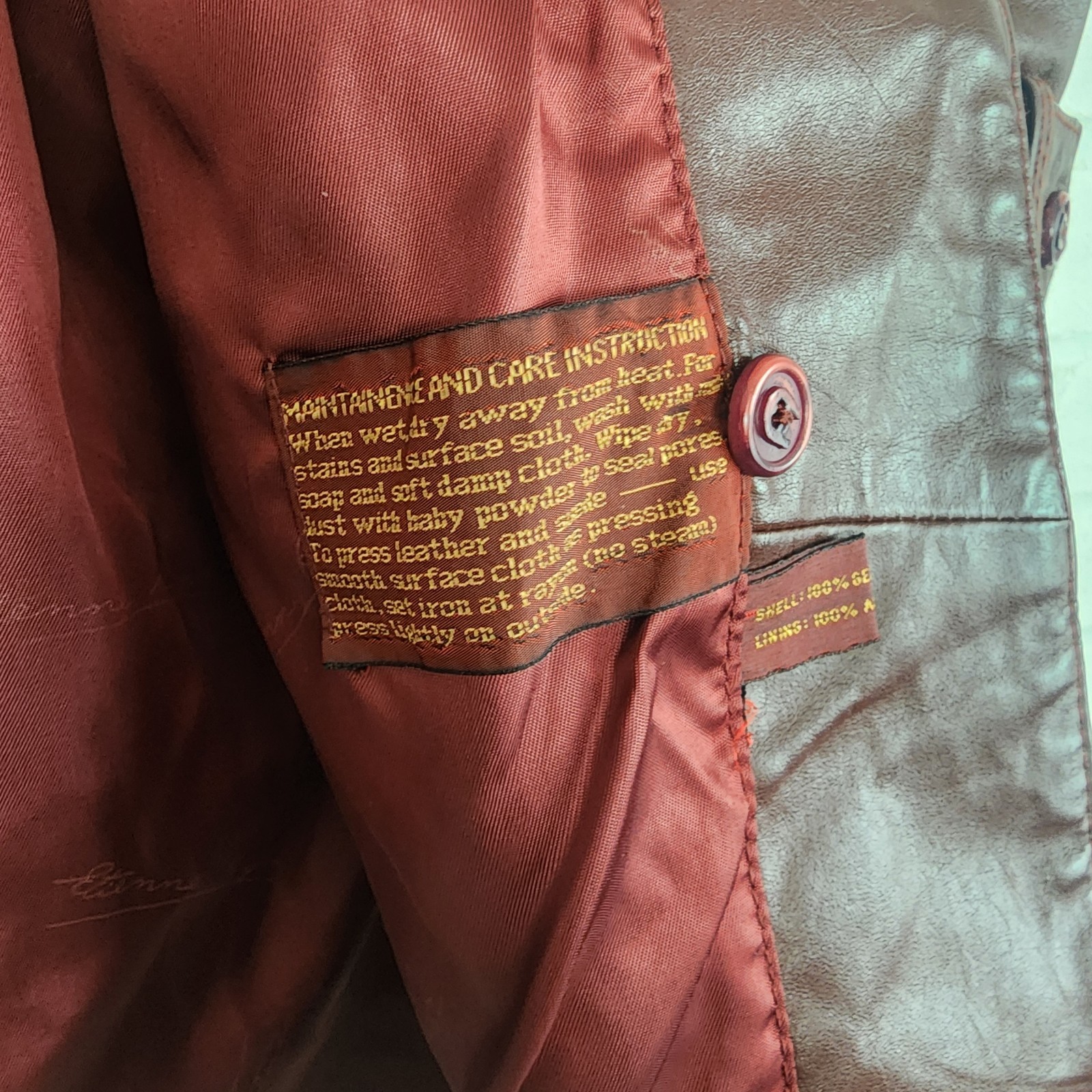 Rare 70/80s Vintage Etienne Aigner Leather Jacket Oxblood Classic Brass Hardware