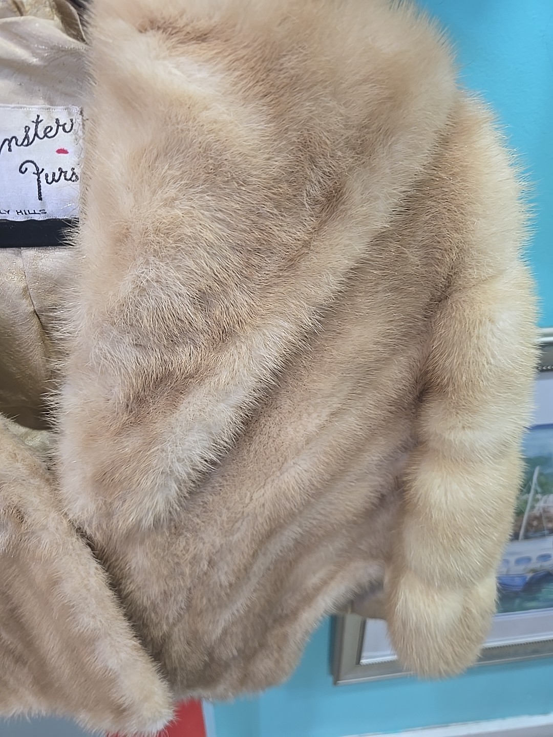 Vintage Mink Fur Stole Cape Jack Fenster Furs Beverly Hills