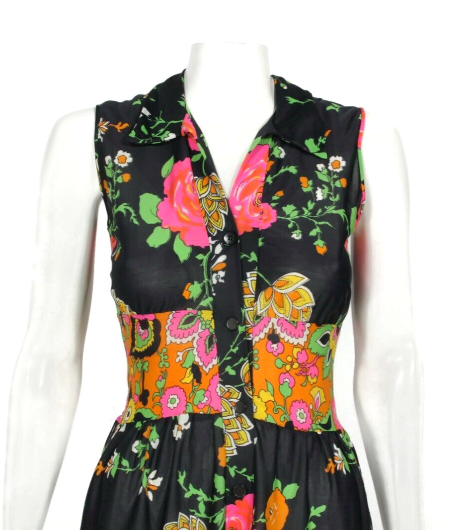 Vtg 60s 70s Godfried Psychedelic Mod Jumpsuit Boogie Nights Disco Outfit XS /769