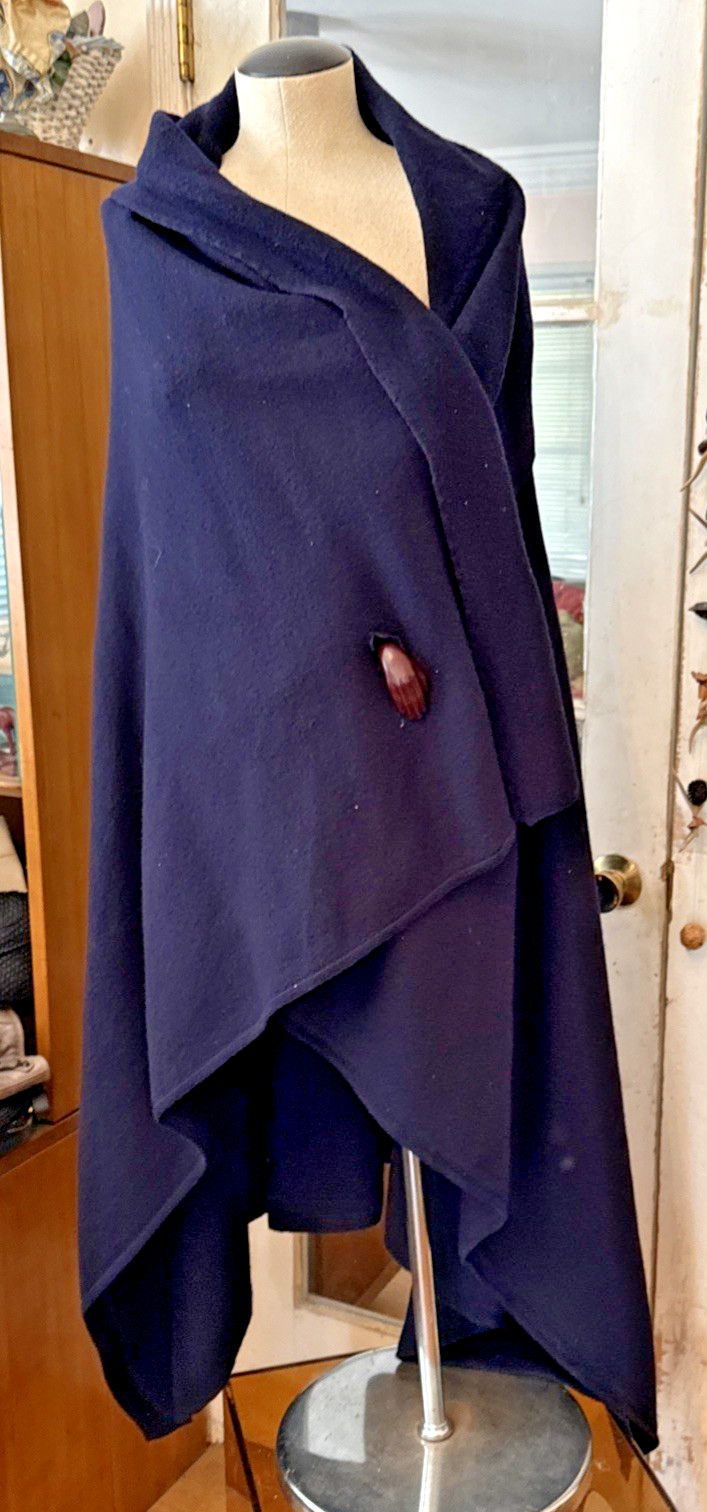 90’s Issey Miyake Wool Shawl Coat Exttrmely Rare Hand Button