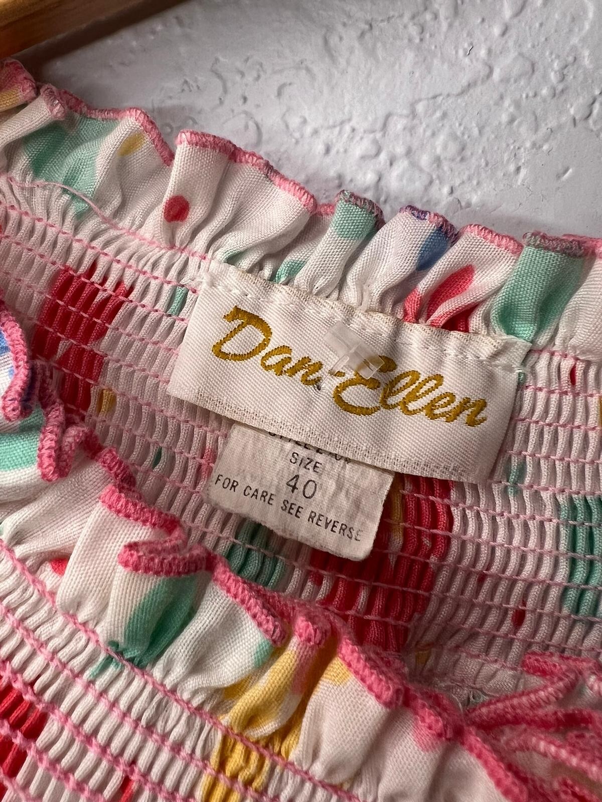 VTG Dan Ellen Cream House Dress Gown Size 40