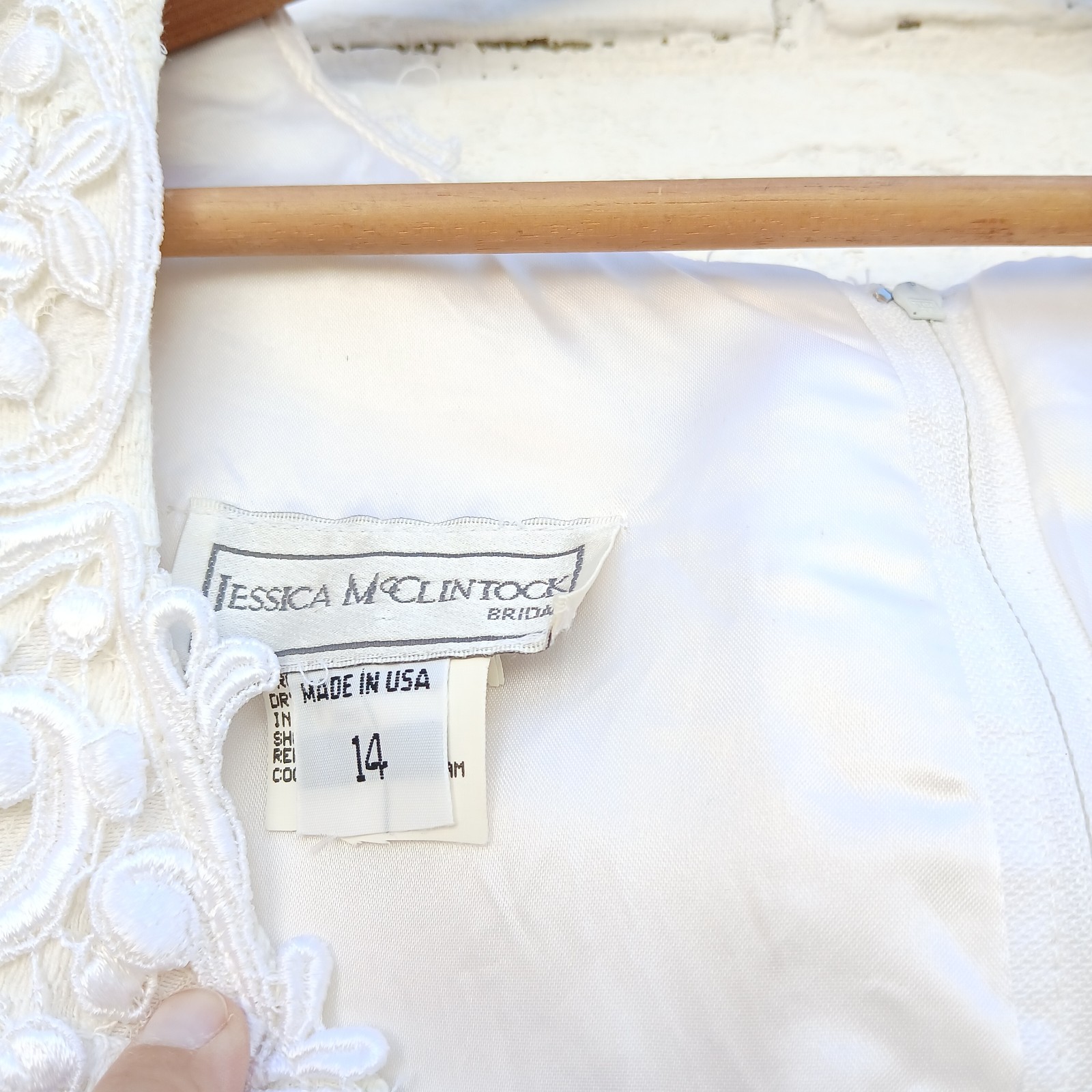 Vintage Jessica Mcclintock Bridal Dress Lace Mermaid Cottage Core