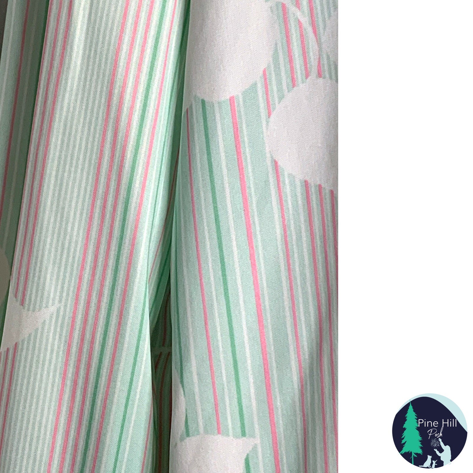 Vintage 70s Eccobay Shirt Large Pink Green Stripe Floral Button Up Disco Hippy