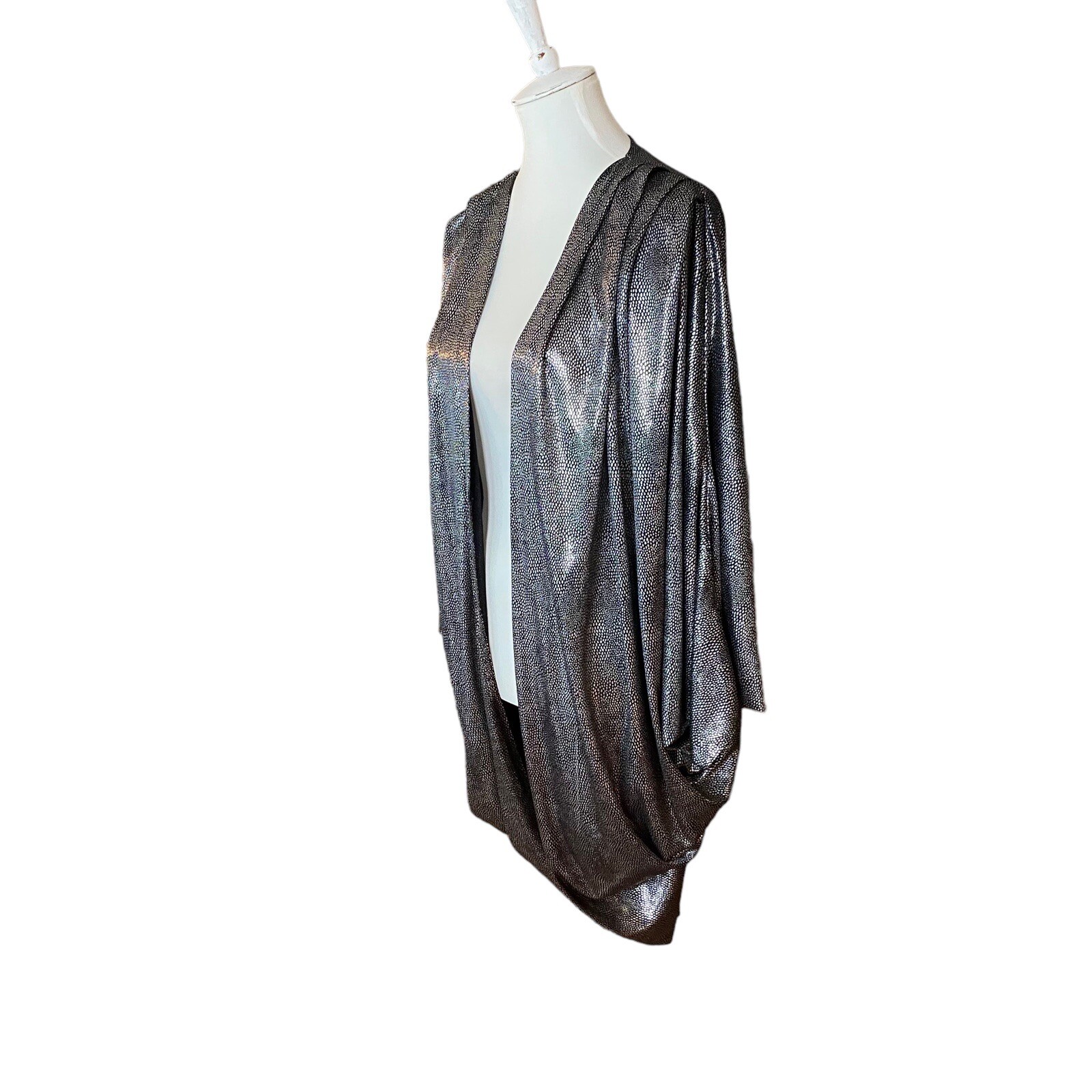 Vintage 70’s 80’s cocoon batwing dolman ￼ sleeve shimmery￼ jacket
