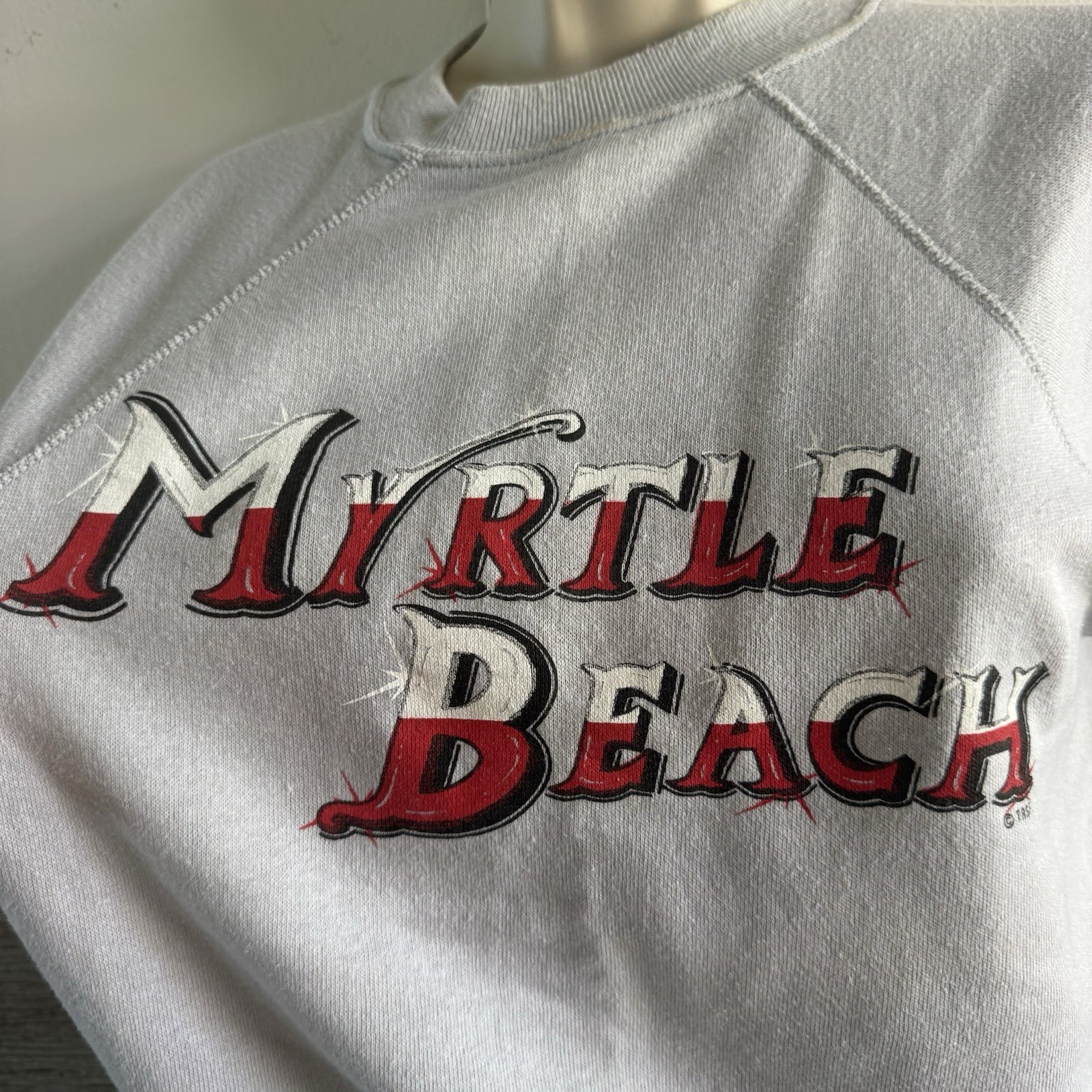 Vintage Wrangler Myrtle Beach Short Sleeve Sweatshirt Raglan Size Medium (N1)