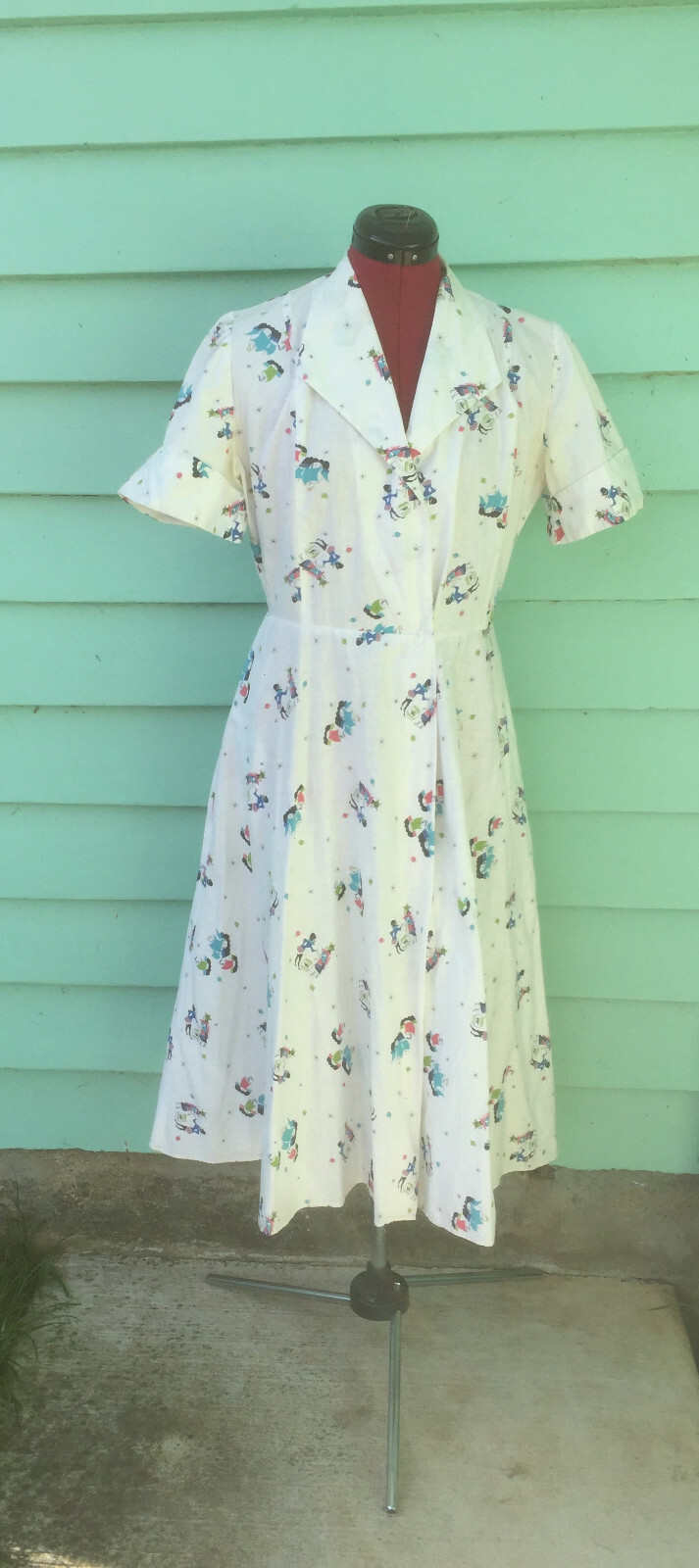 vintage 1940’s wrap dress swing rockabilly