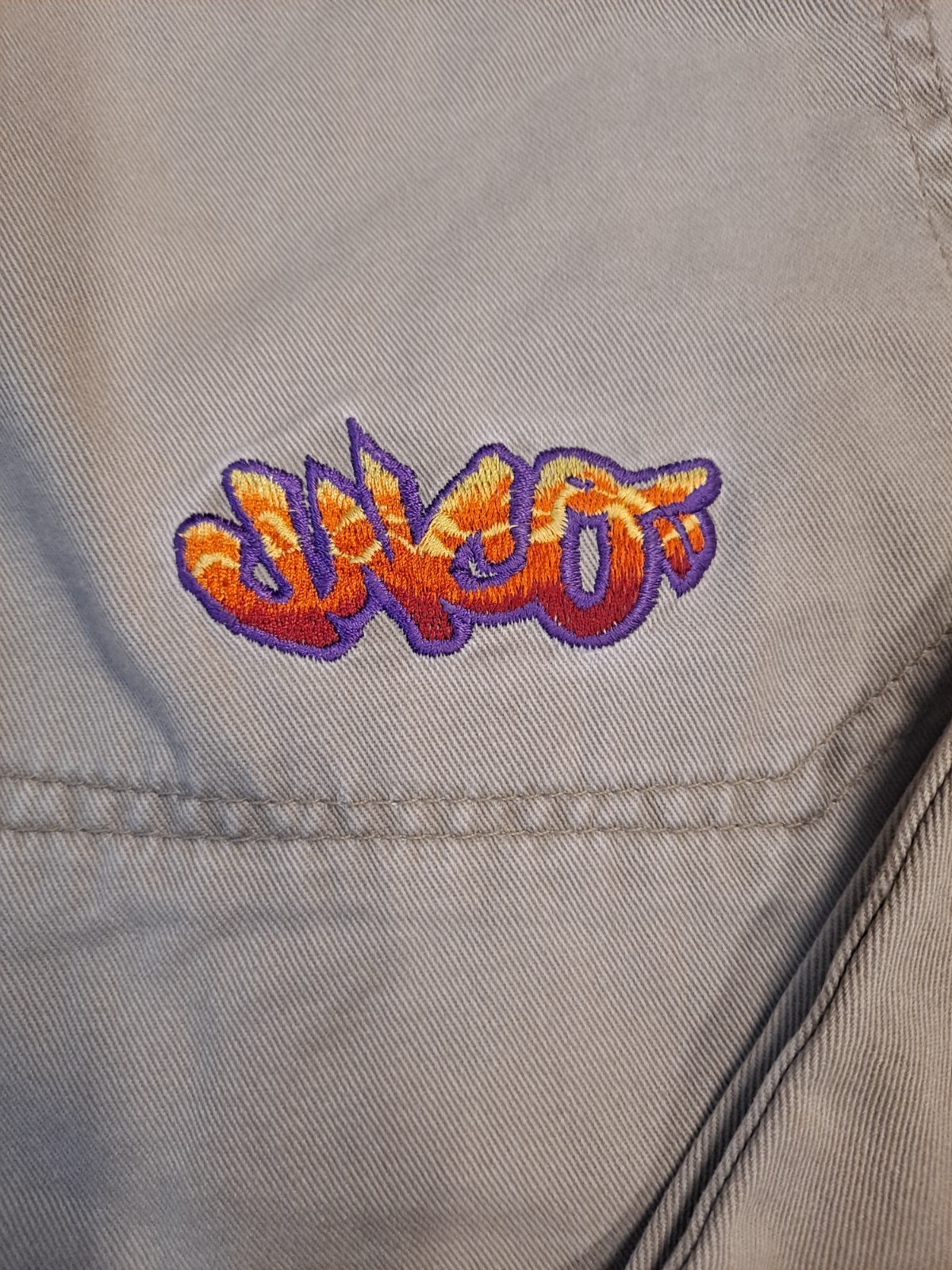 VTG 90s JNCO Girlie Stuff Khaki Denim Pants Size 1 Baggy Skater Y2K Wide Leg